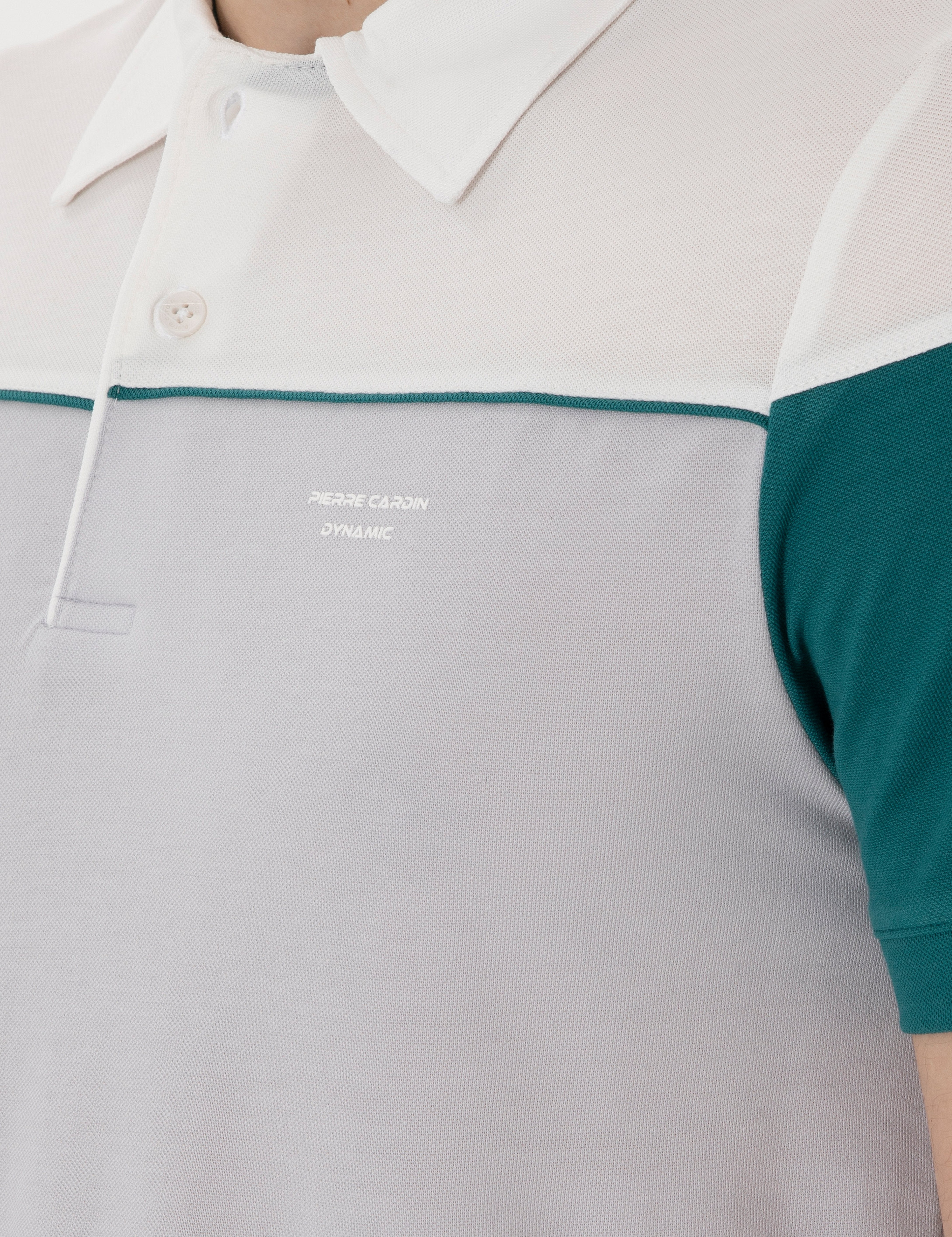Açık Gri Slim Fit Tişört - Image 7