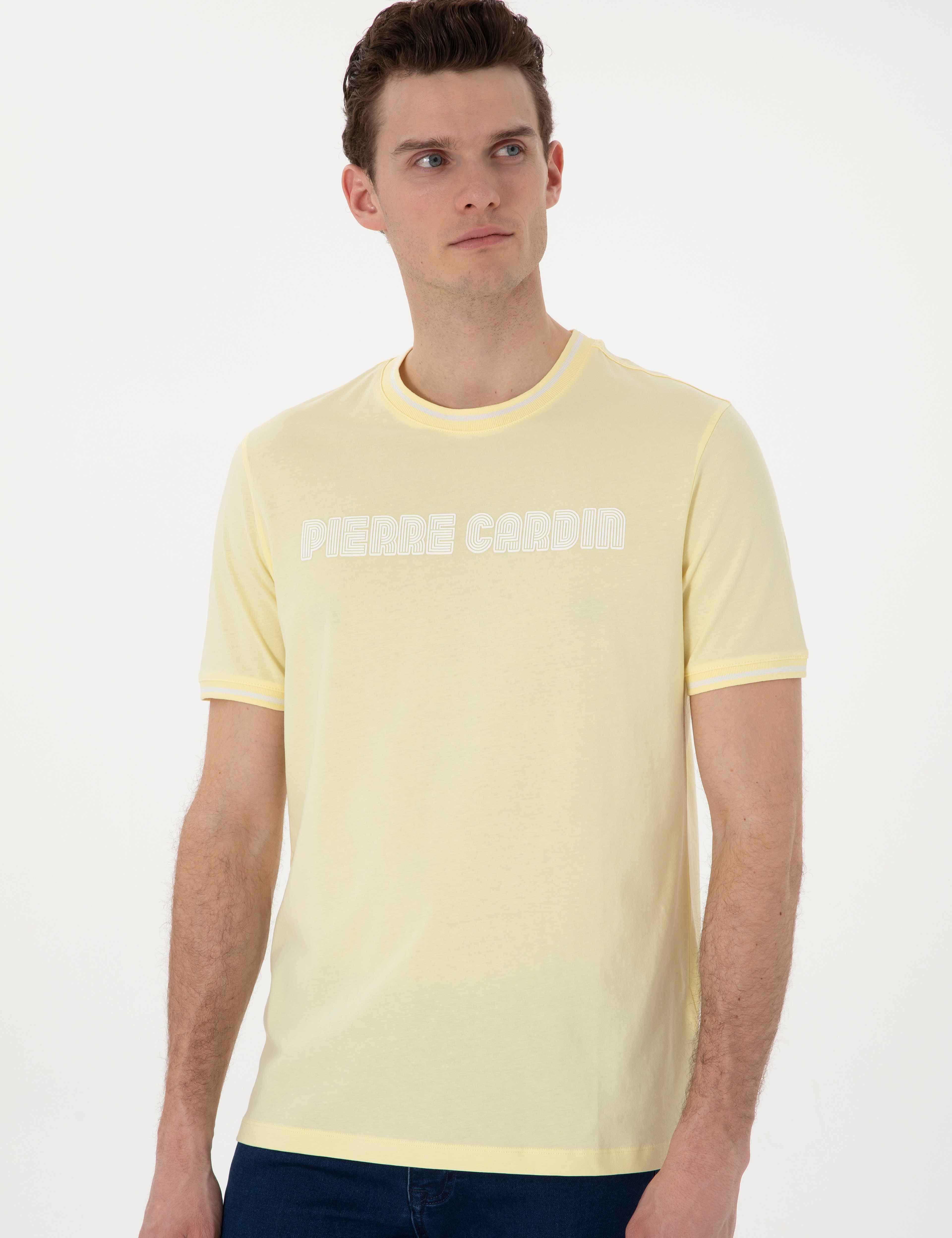Sarı Regular Fit Tişört - Image 3