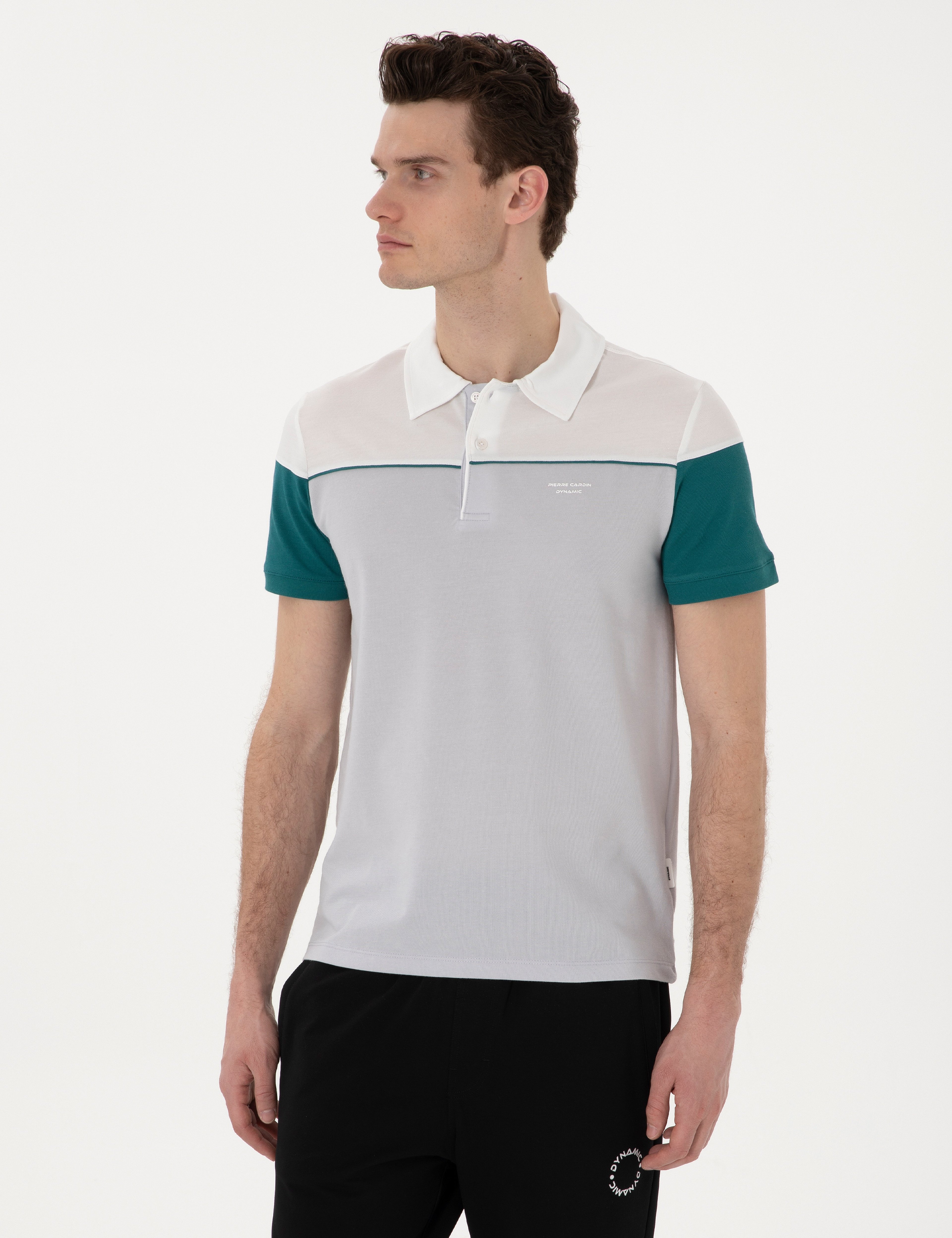 Açık Gri Slim Fit Tişört - Image 1