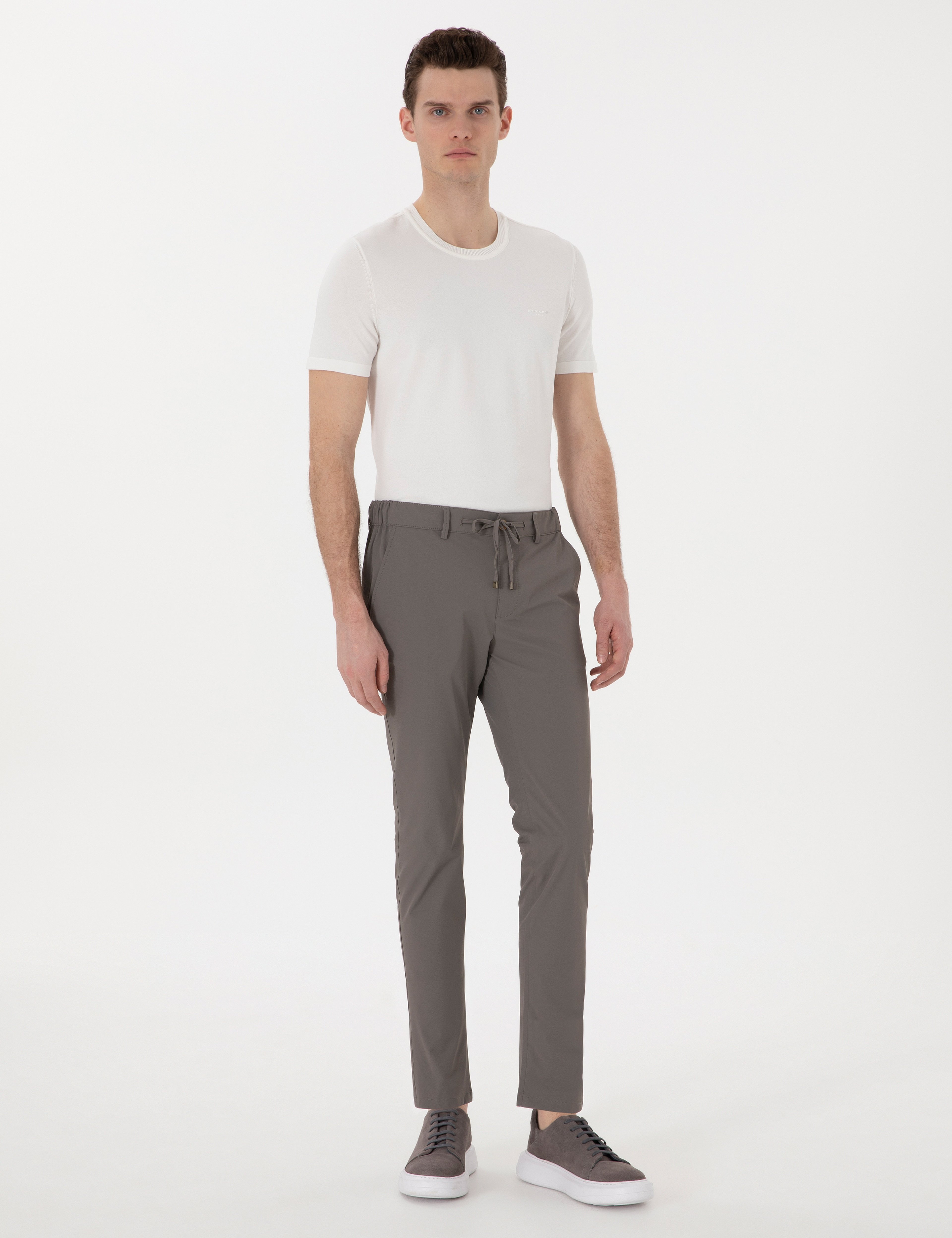 Vizon Slim Fit Jogger Kanvas Pantolon - Image 1