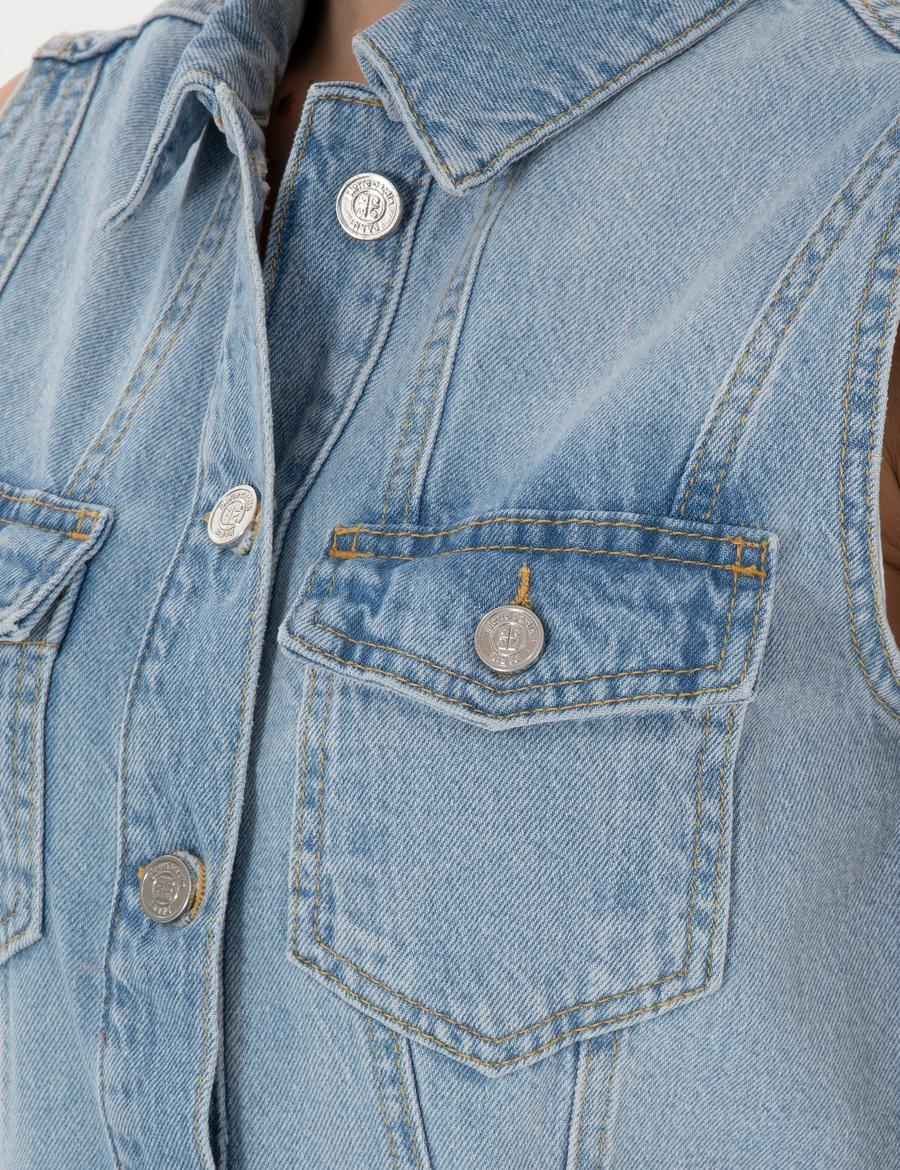 Açık Mavi Slim Fit Jean Elbise