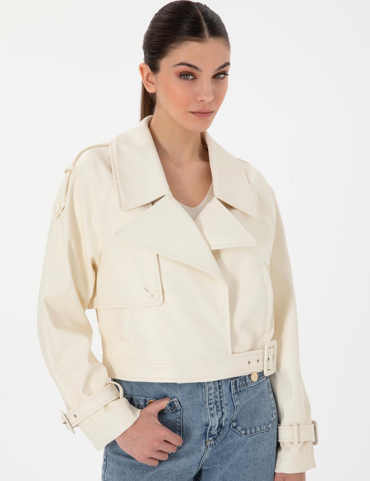 Ekru Crop Top Mont - 50306840005