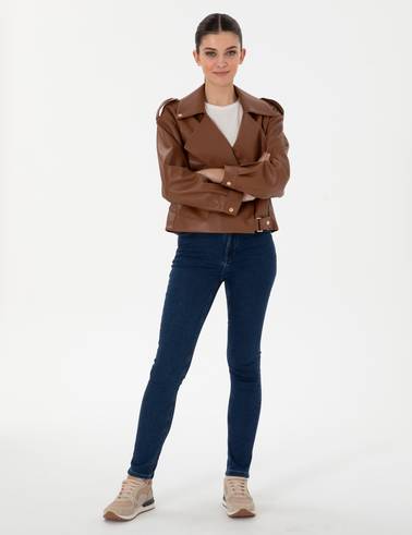 Kahverengi Crop Top Mont