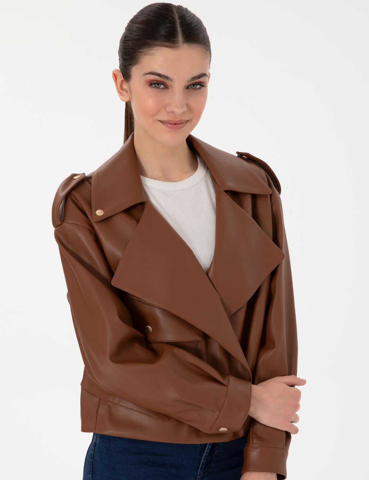 Kahverengi Crop Top Mont - 50306882002