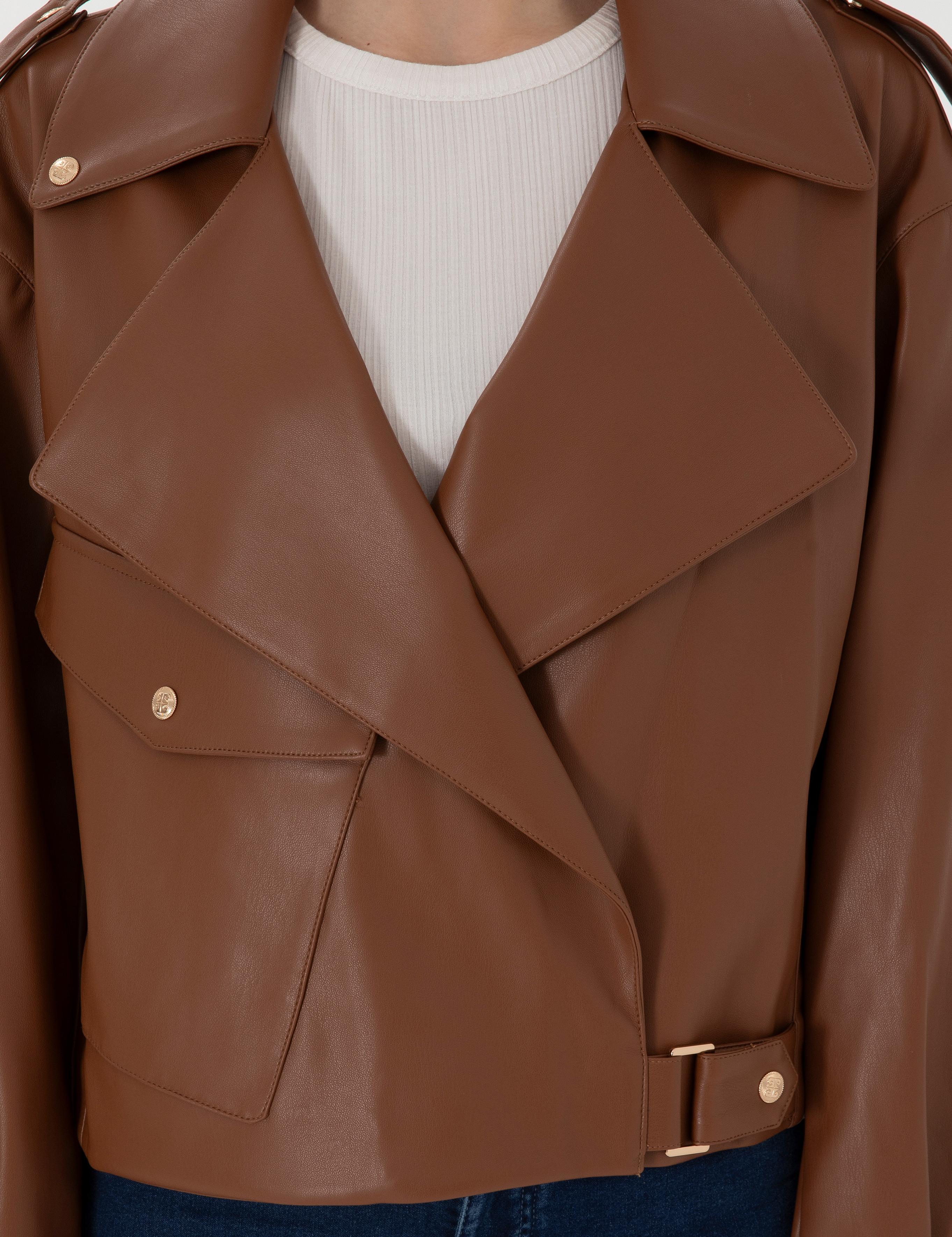 Kahverengi Crop Top Mont