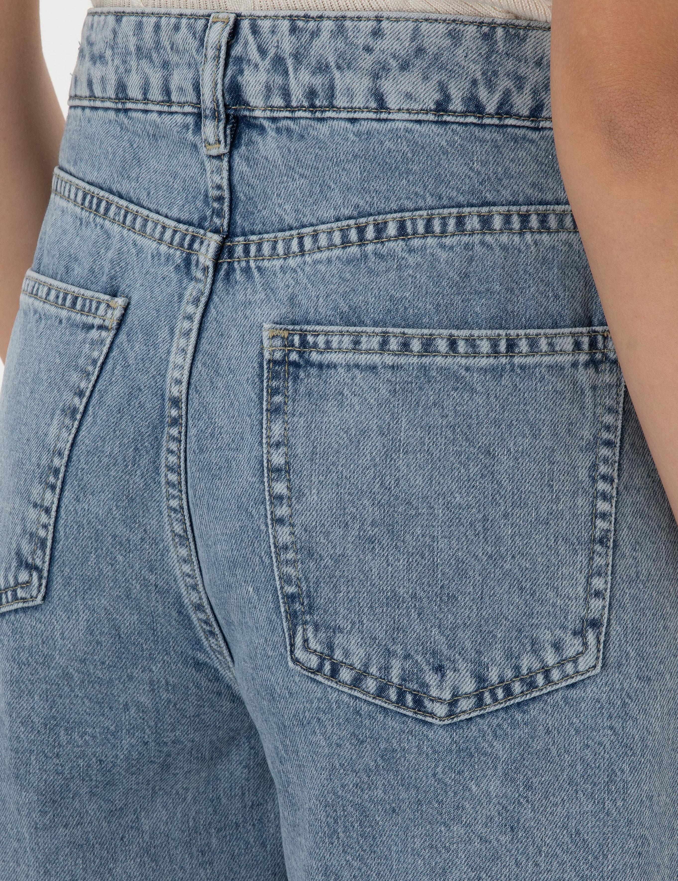 Açık Mavi High Waist Flare Fit Jean Pantolon