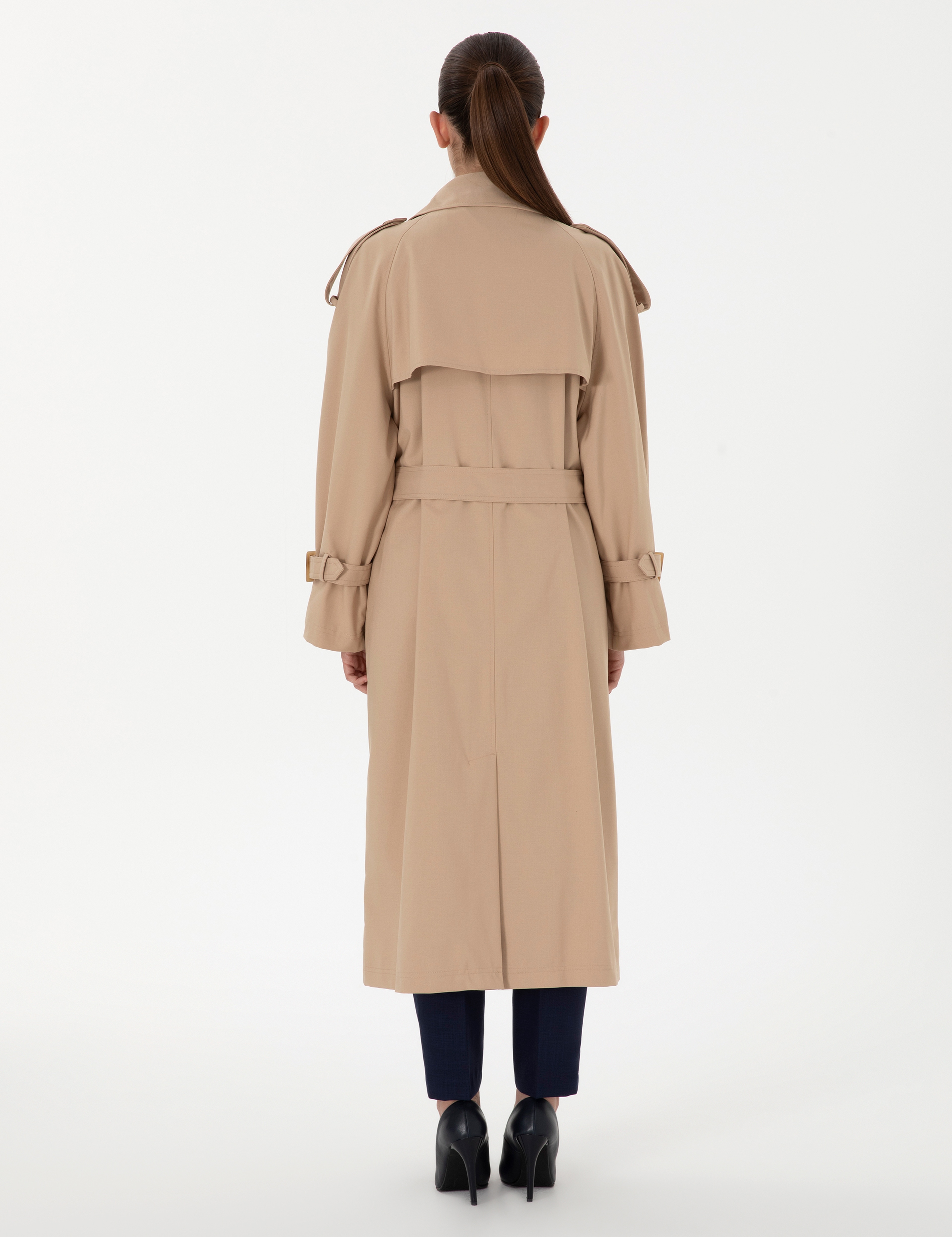 Bej Oversize Trençkot - Image 5