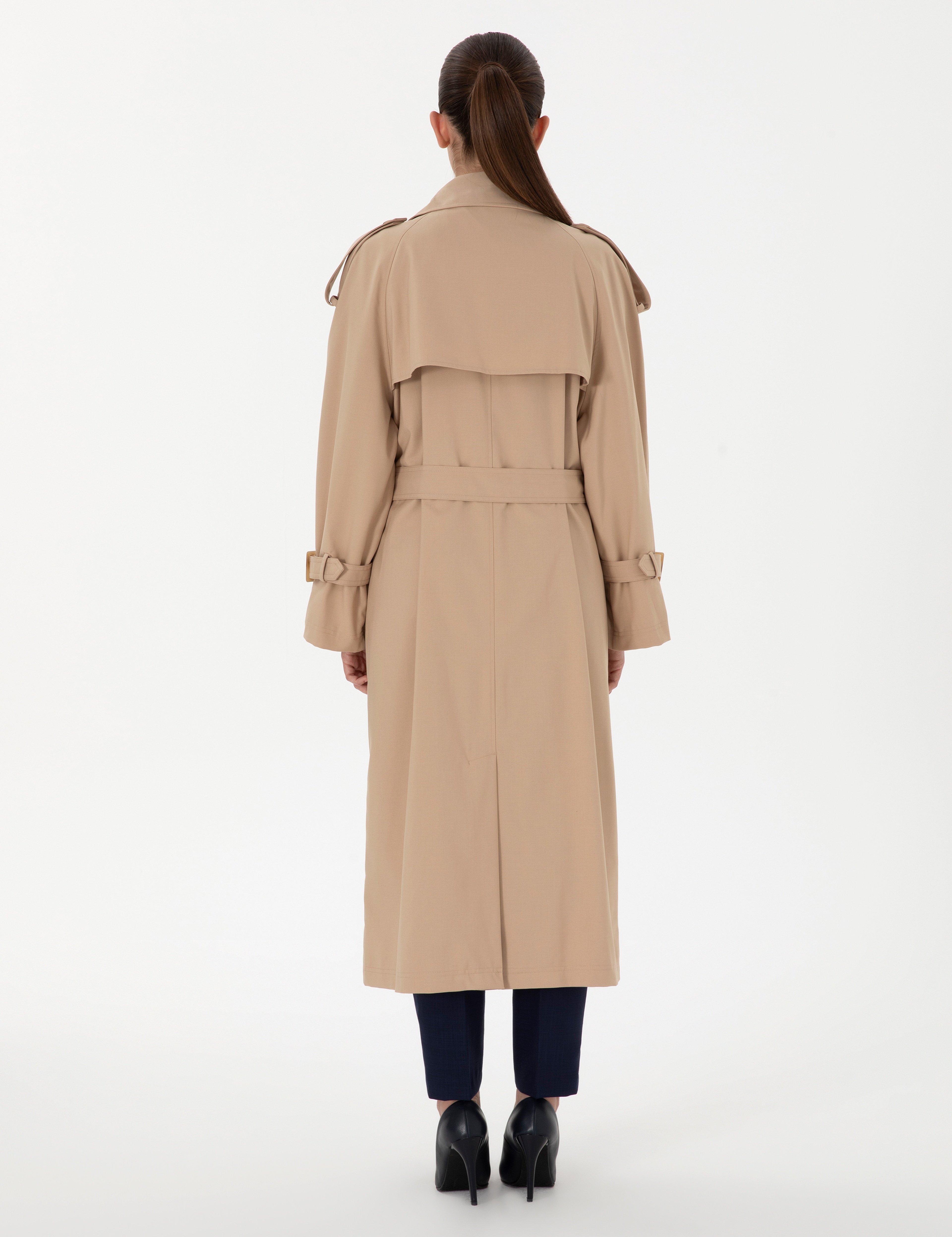 Bej Oversize Trençkot