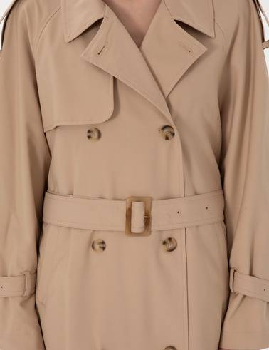 Bej Oversize Trençkot