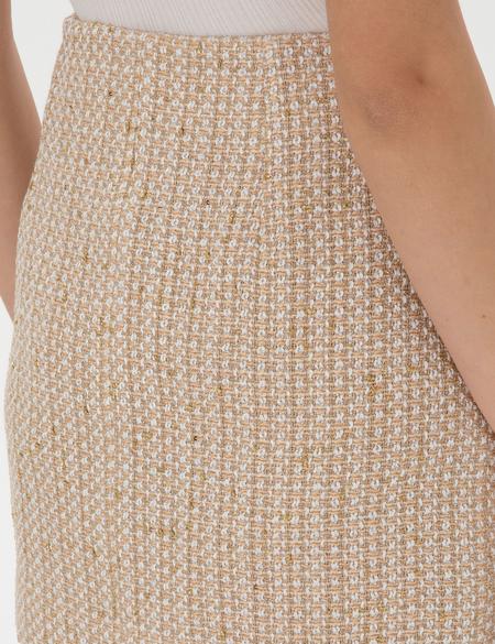 Bej A Kesim Dokuma Etek - 50300037004