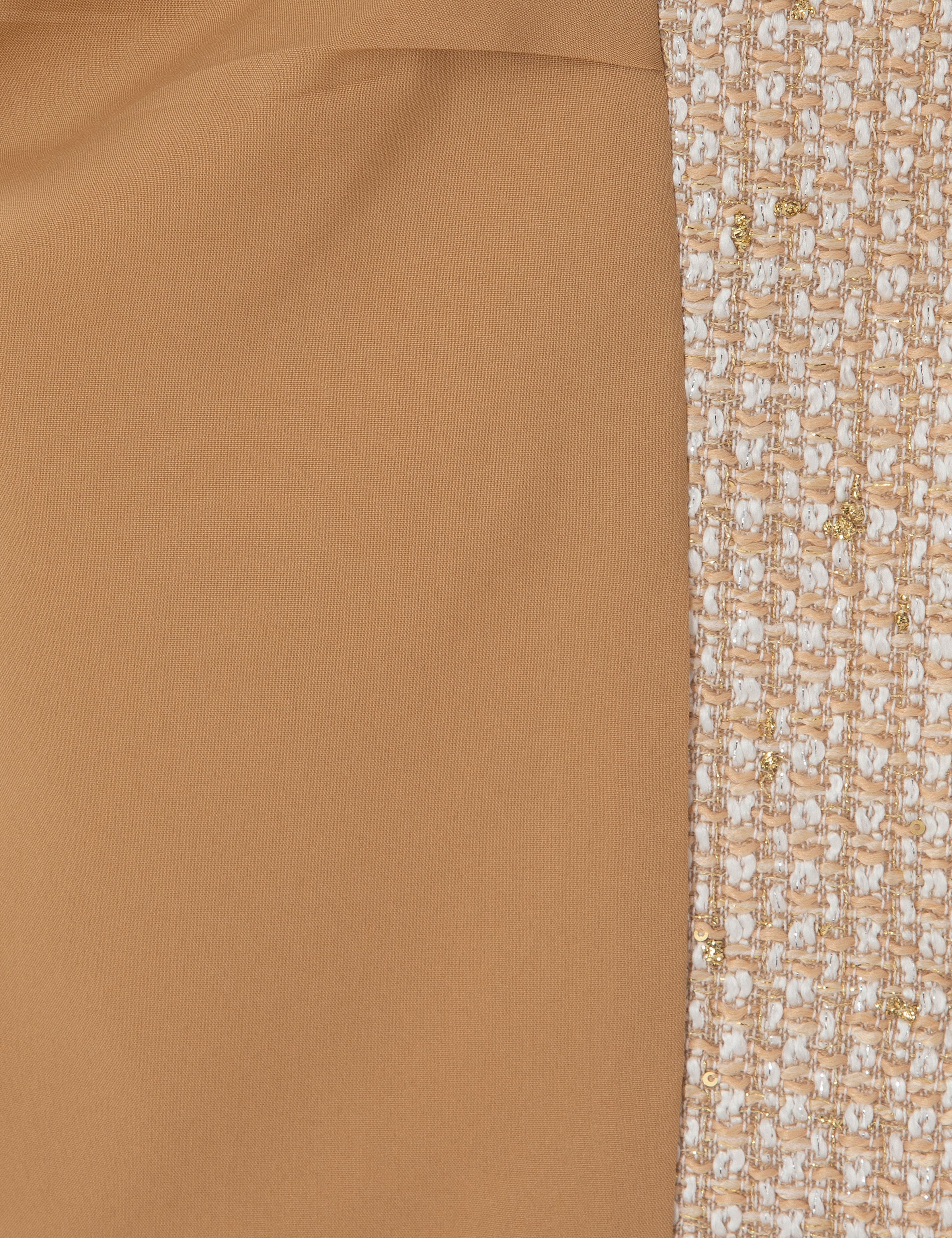 Bej Crop Tüvit Ceket