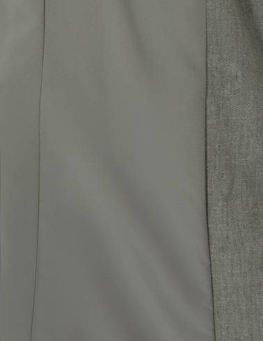Haki Slim Fit Keten Karışımlı Ceket