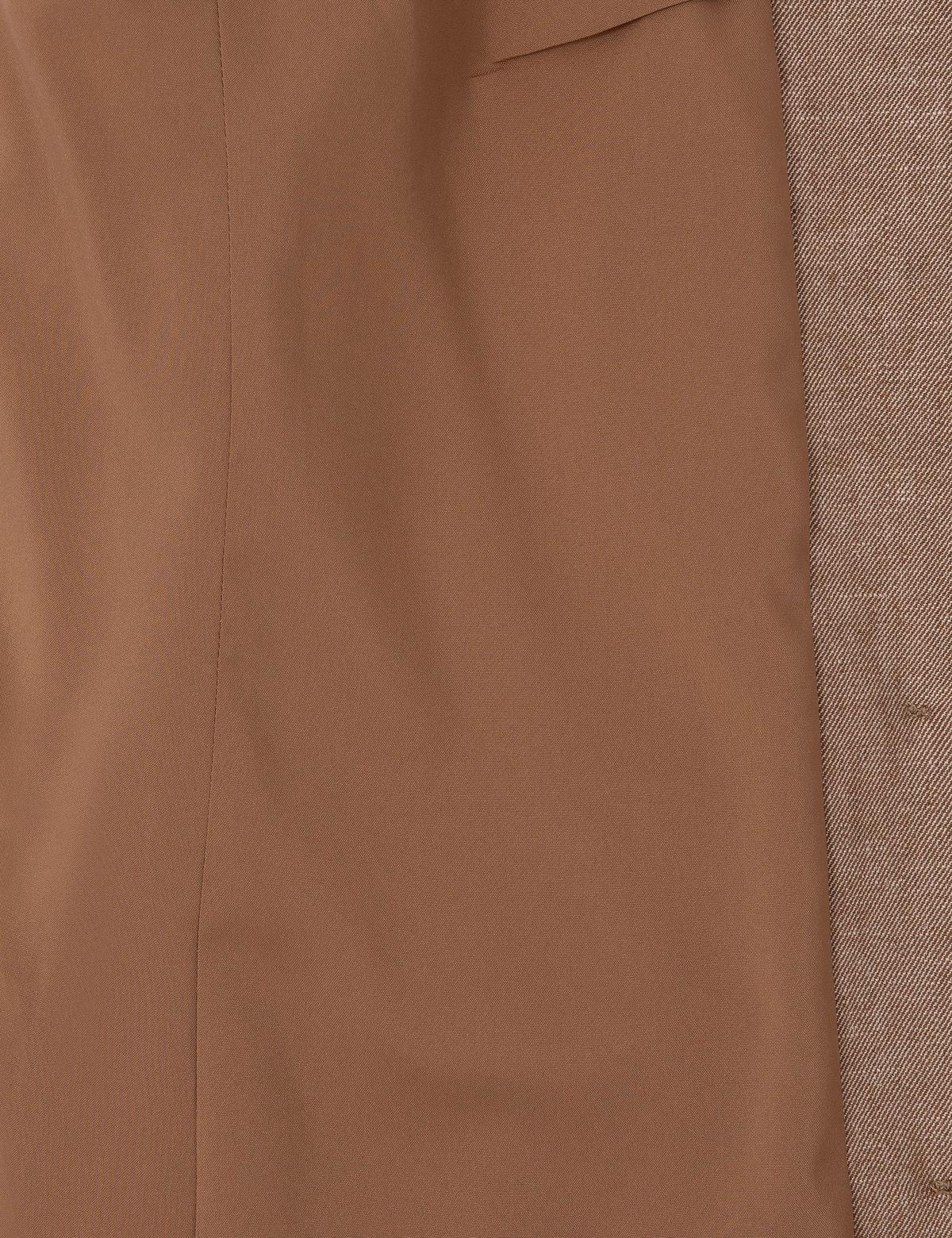 Camel Slim Fit Keten Karışımlı Ceket - 50299966003