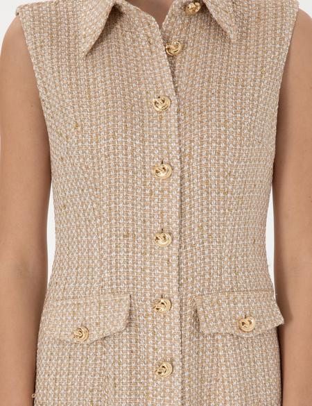 Bej Regular Fit Dokuma Elbise - 50305999004