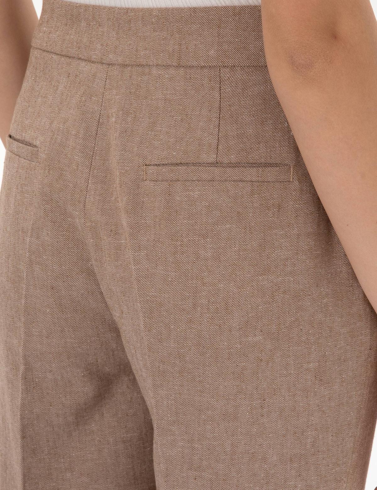 Camel Keten Karışımlı Kumaş Pantolon - 50299967007