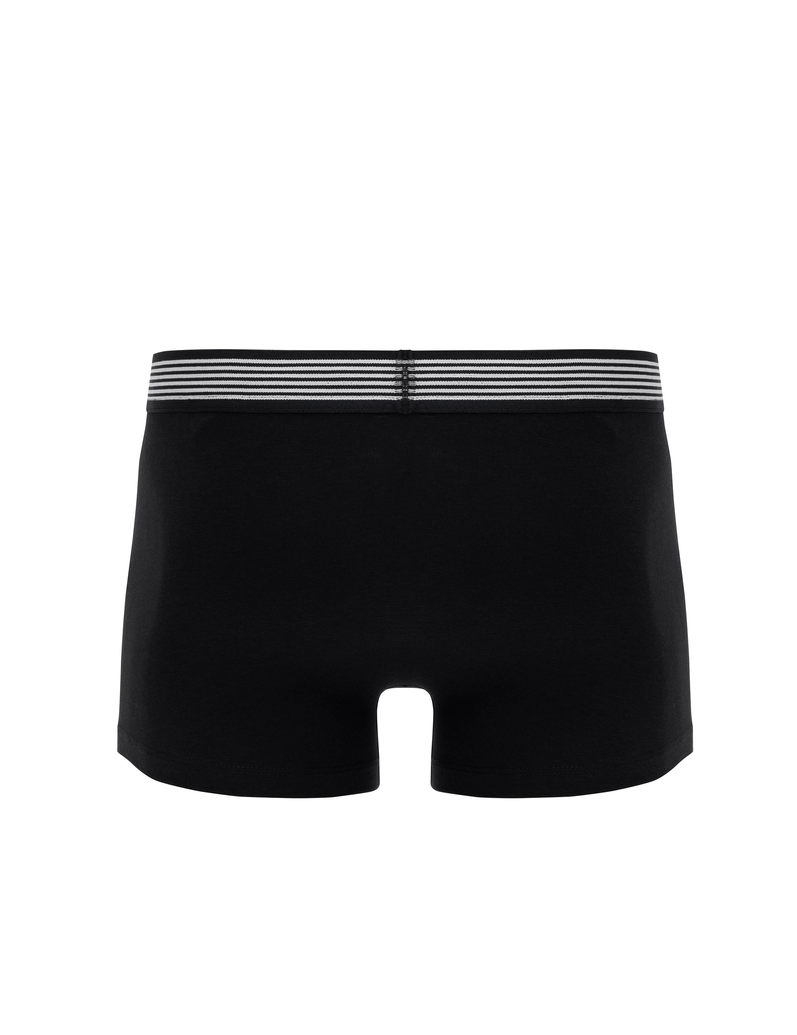 Siyah - Lacivert Pamuk Modal Karışımlı 3'lü Boxer