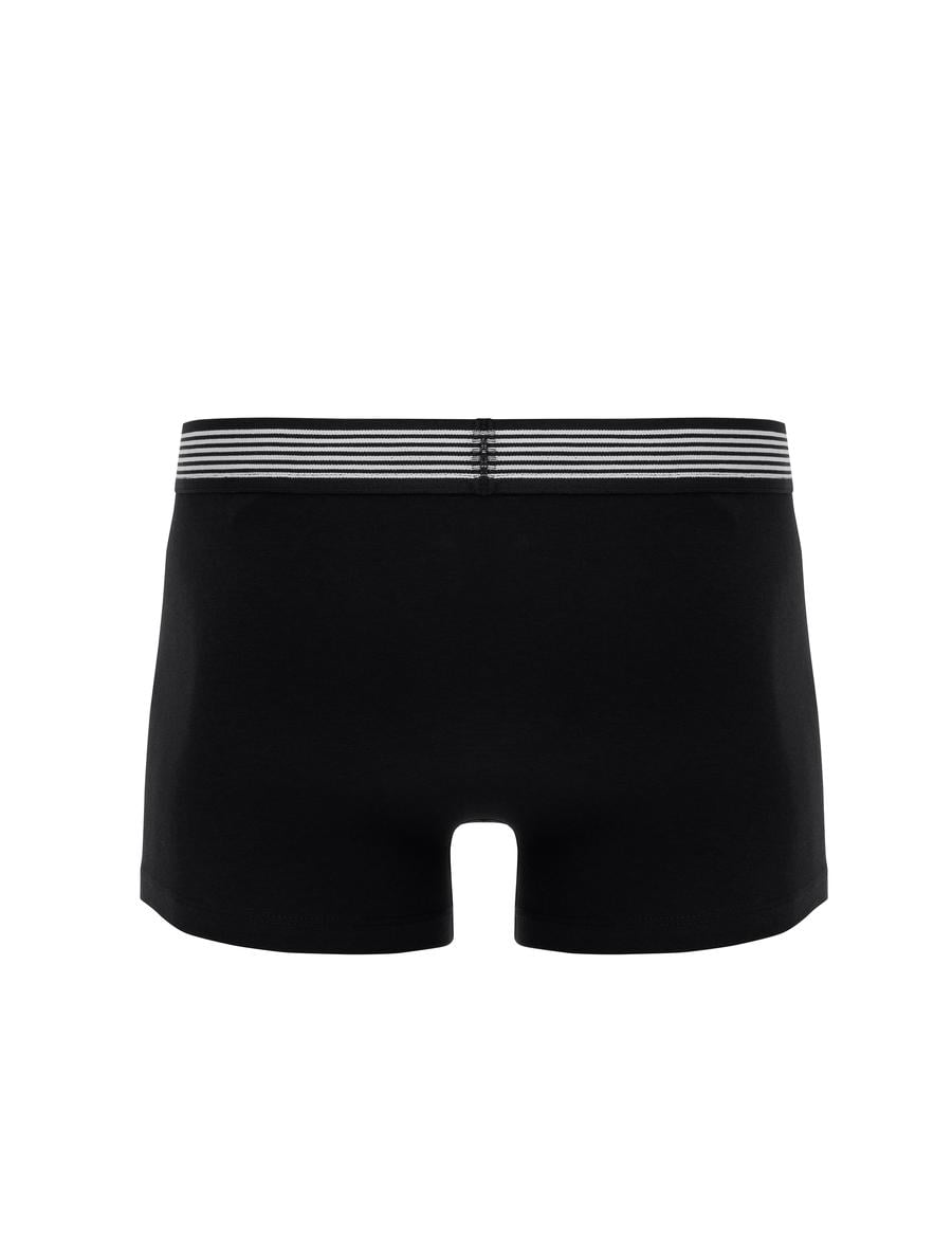 Siyah - Lacivert Pamuk Modal Karışımlı 3'lü Boxer