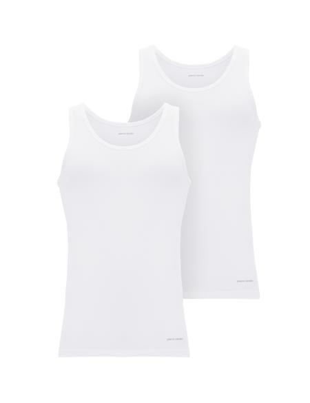 Beyaz Pamuk Modal Karışımlı 2'li Atlet - 50315166003