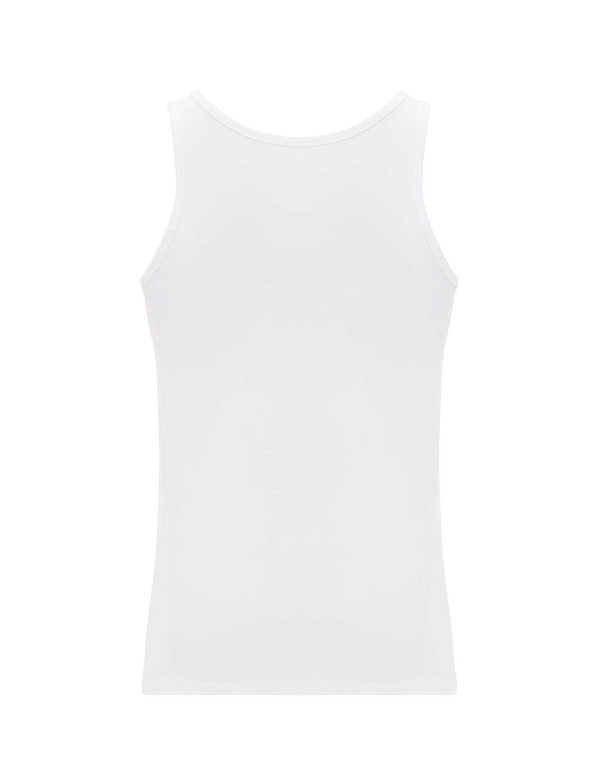 Beyaz Pamuk Modal Karışımlı 2'li Atlet - 50315166003