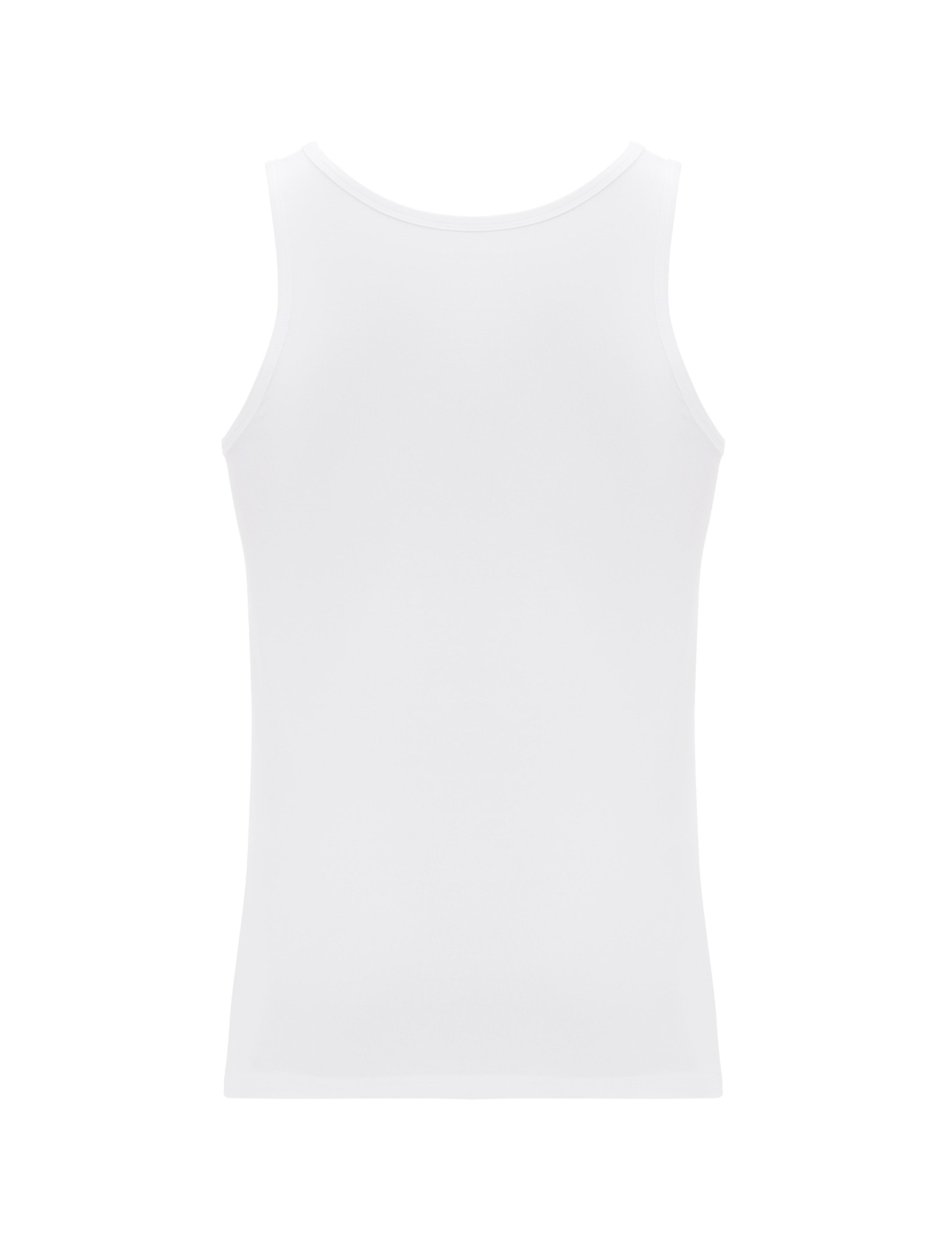 Beyaz Pamuk Modal Karışımlı 2'li Atlet