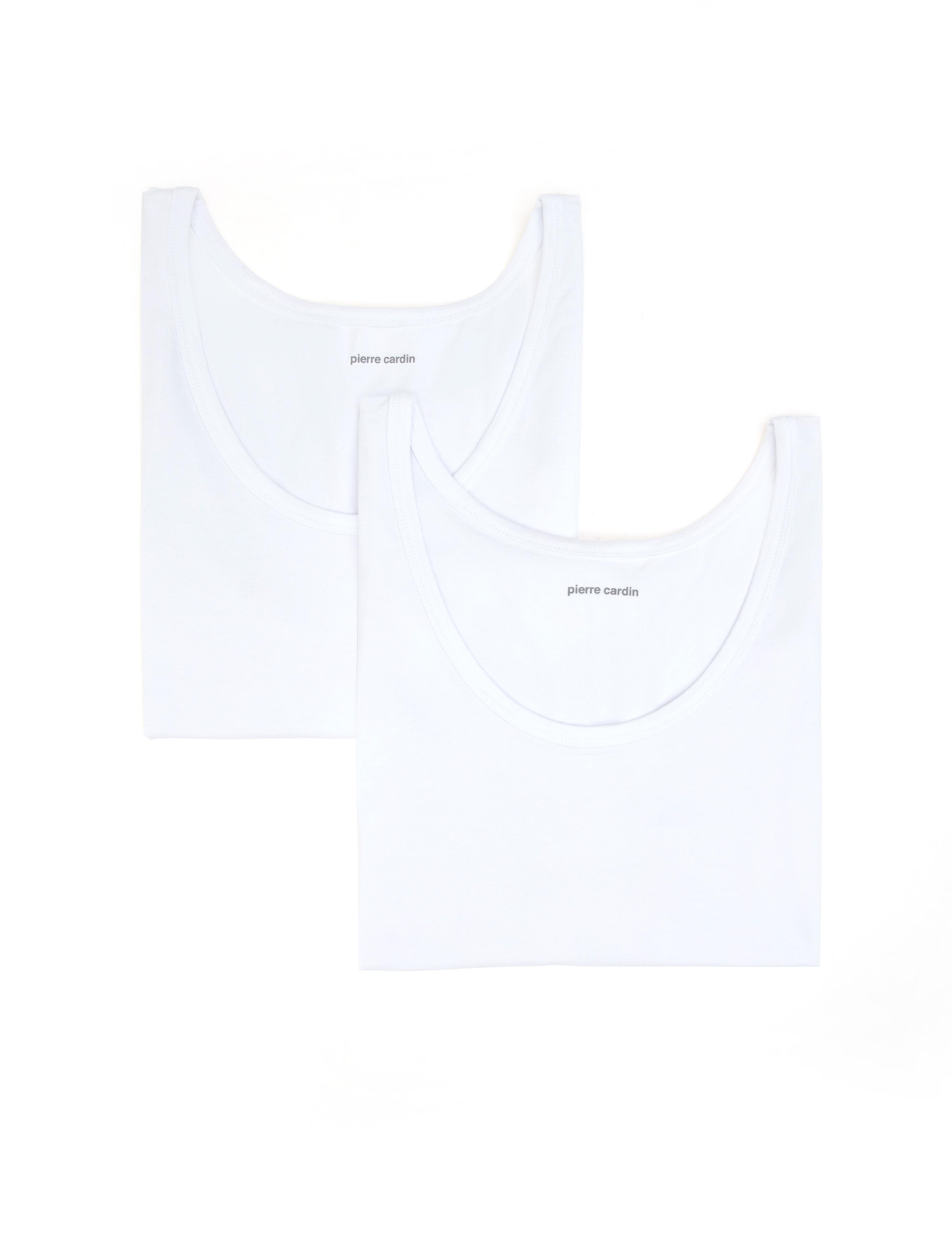 Beyaz Pamuk Modal Karışımlı 2'li Atlet