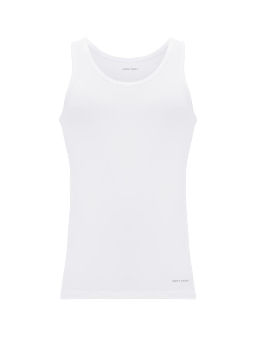 Beyaz Pamuk Modal Karışımlı 2'li Atlet