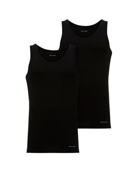 Siyah Pamuk Modal Karışımlı 2'li Atlet - 50315167001