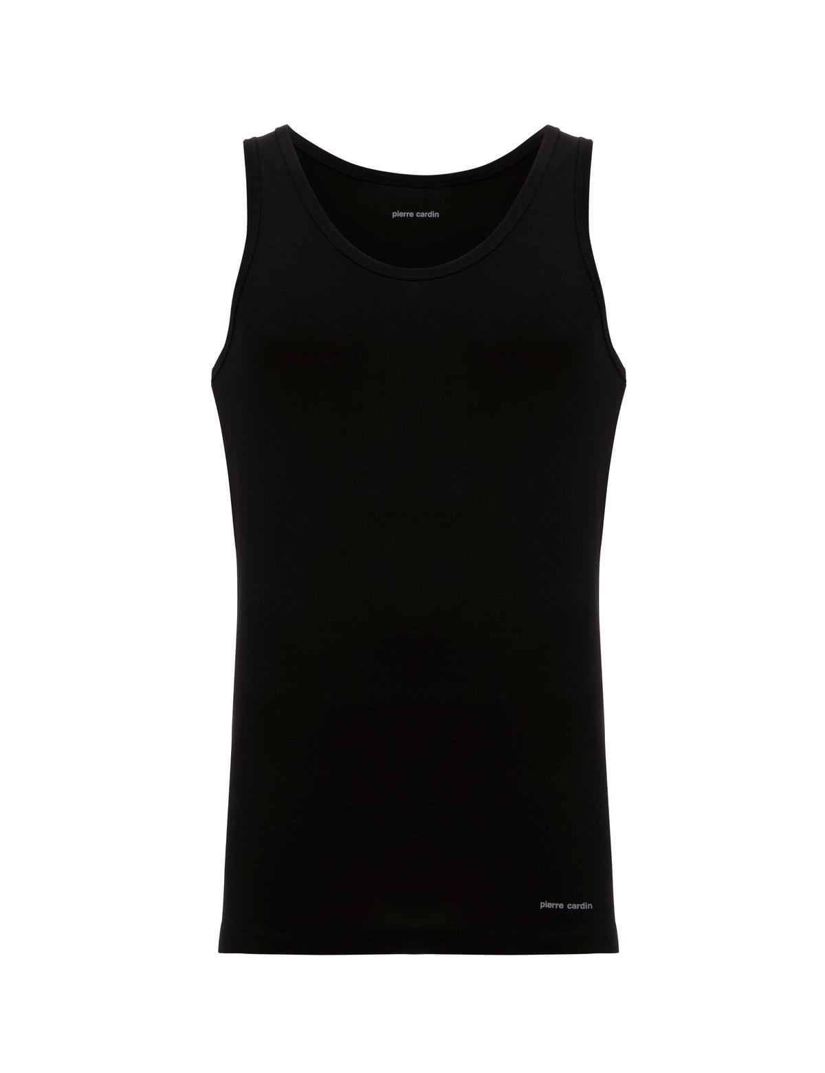 Siyah Pamuk Modal Karışımlı 2'li Atlet - 50315167001