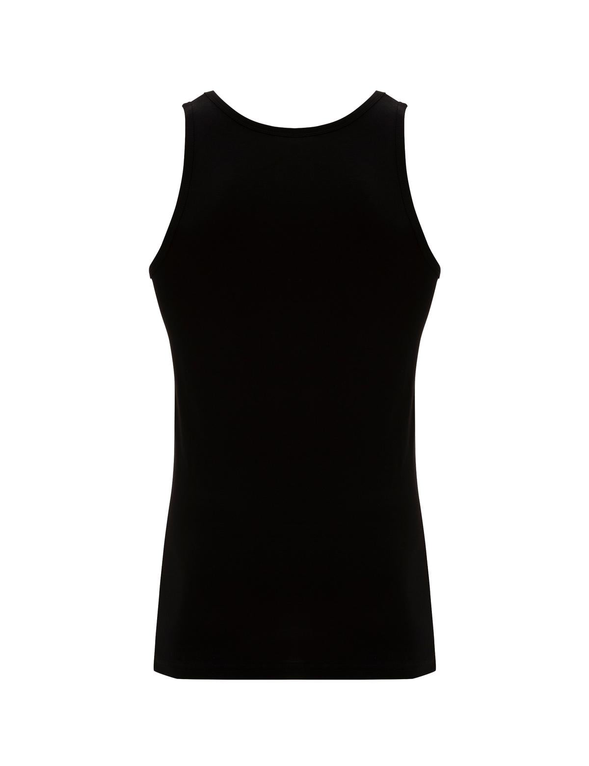 Siyah Pamuk Modal Karışımlı 2'li Atlet - 50315167001