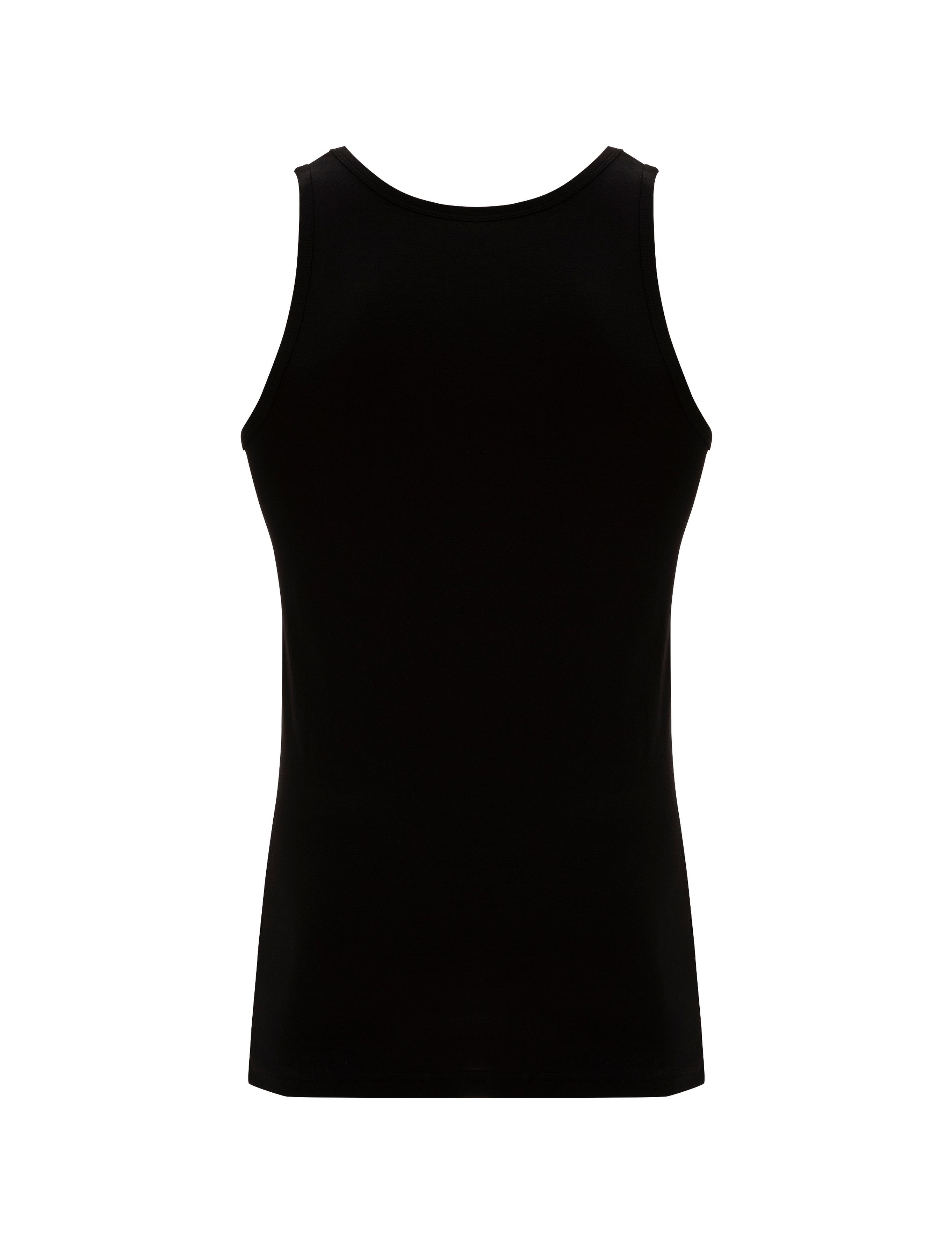 Siyah Pamuk Modal Karışımlı 2'li Atlet