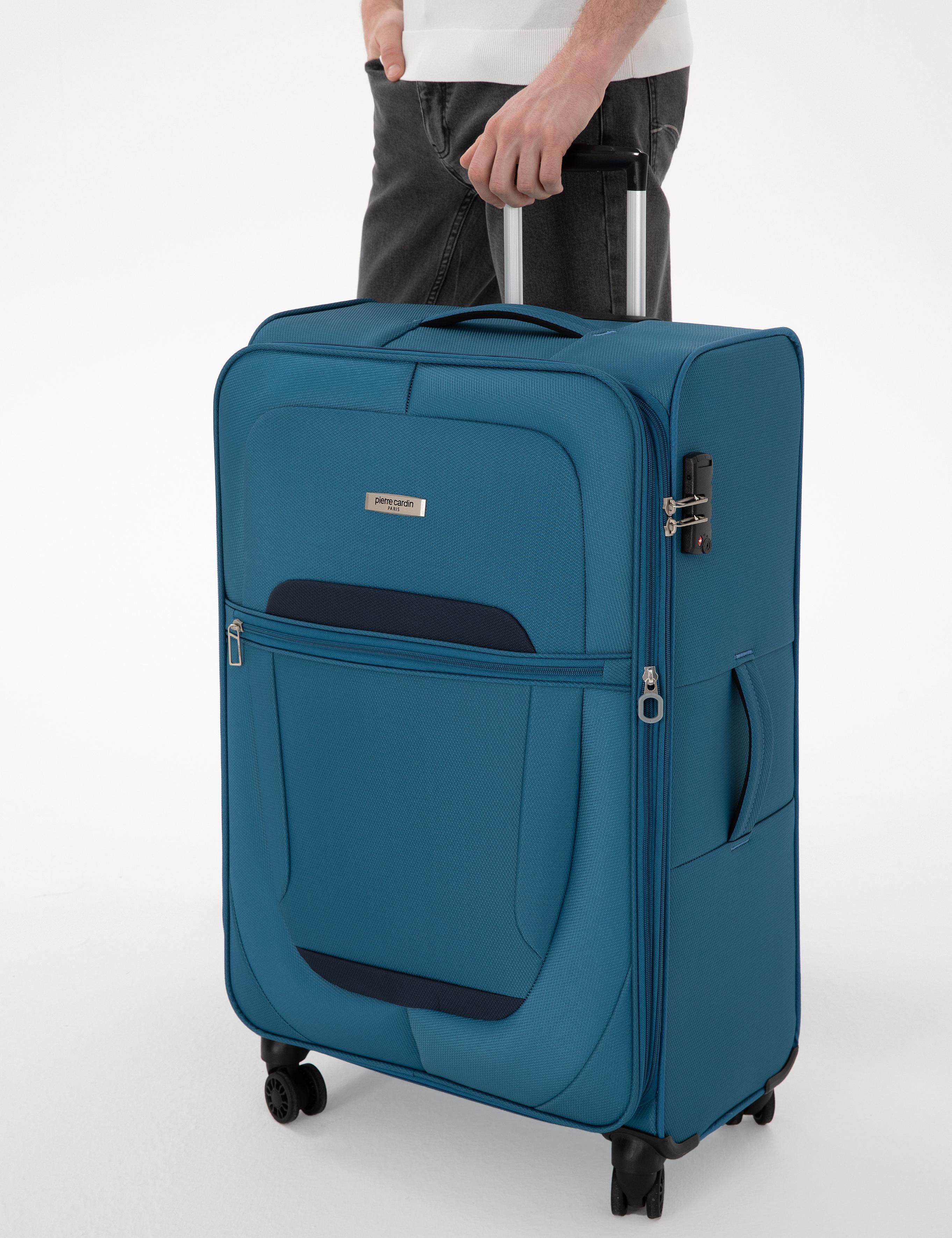 Mavi Büyük Boy Kumaş Valiz