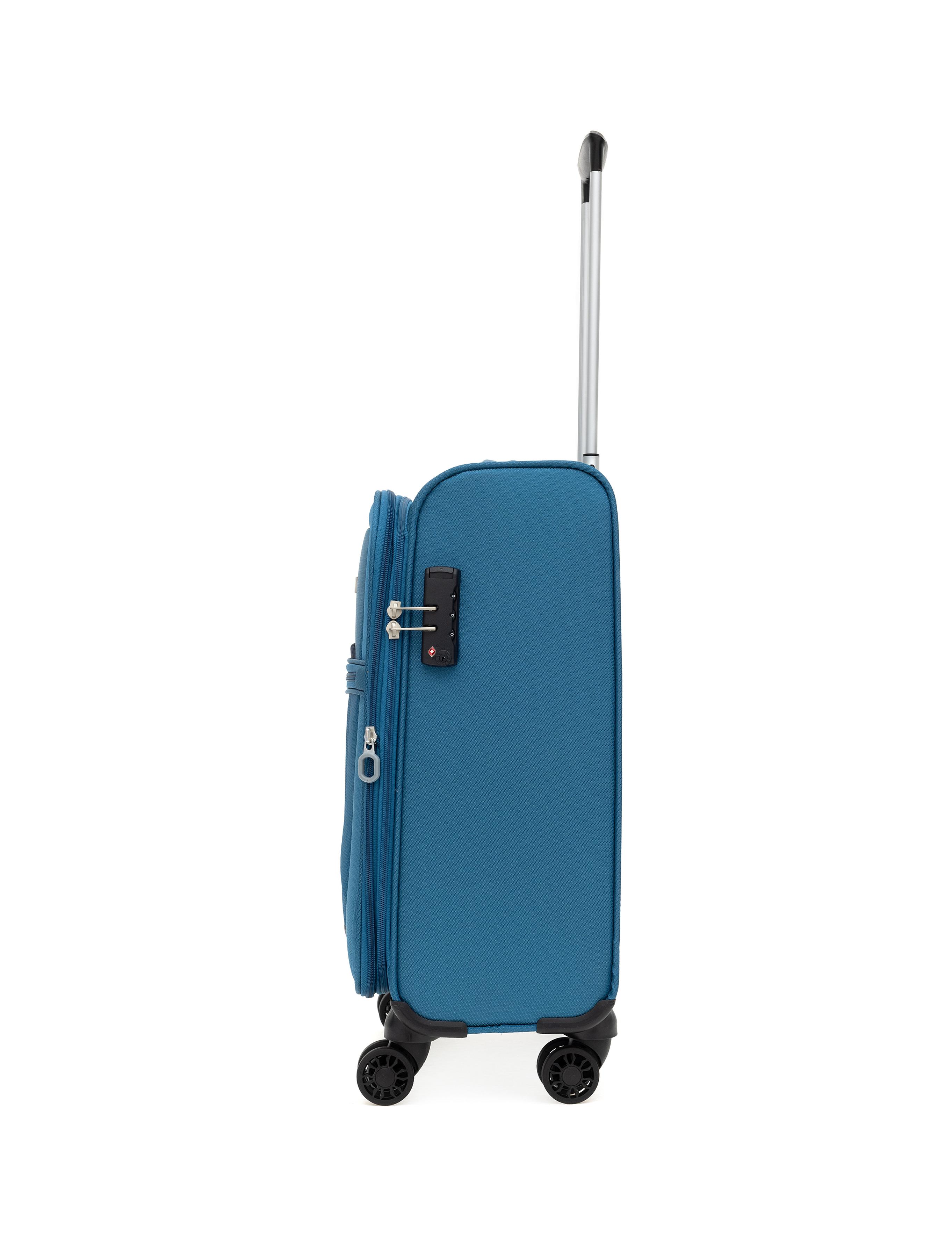 Mavi Kabin Boy Kumaş Valiz