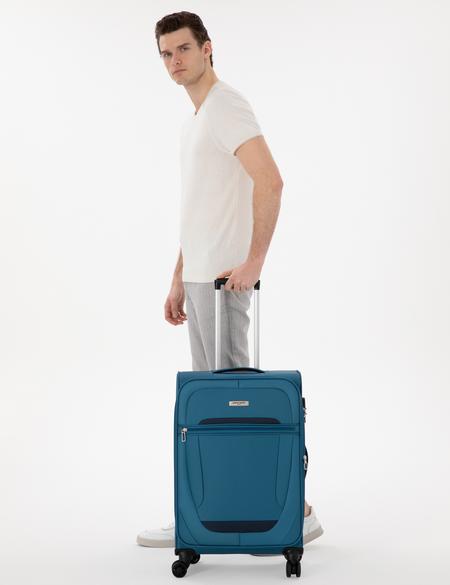 Mavi Orta Boy Kumaş Valiz - 50312933003