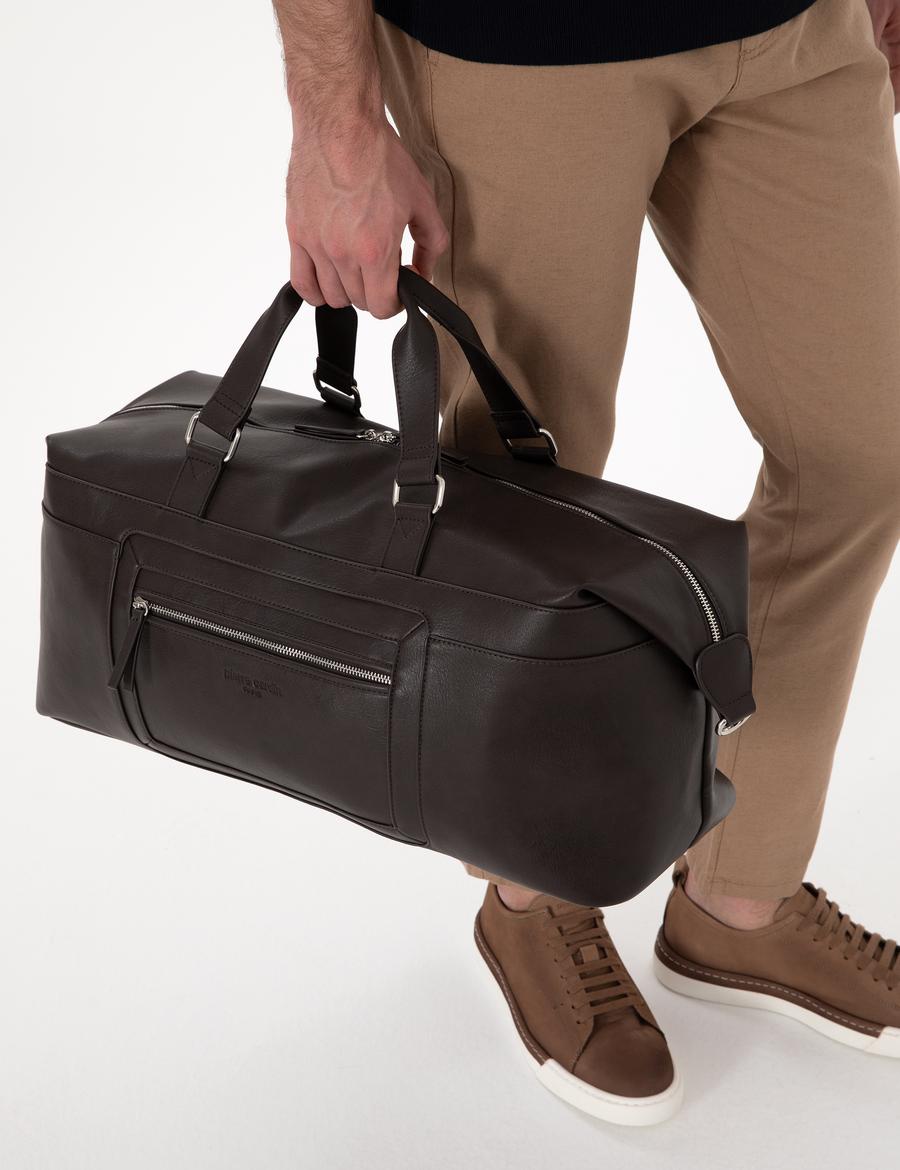 Erkek Kahverengi Spor Seyahat Çantası