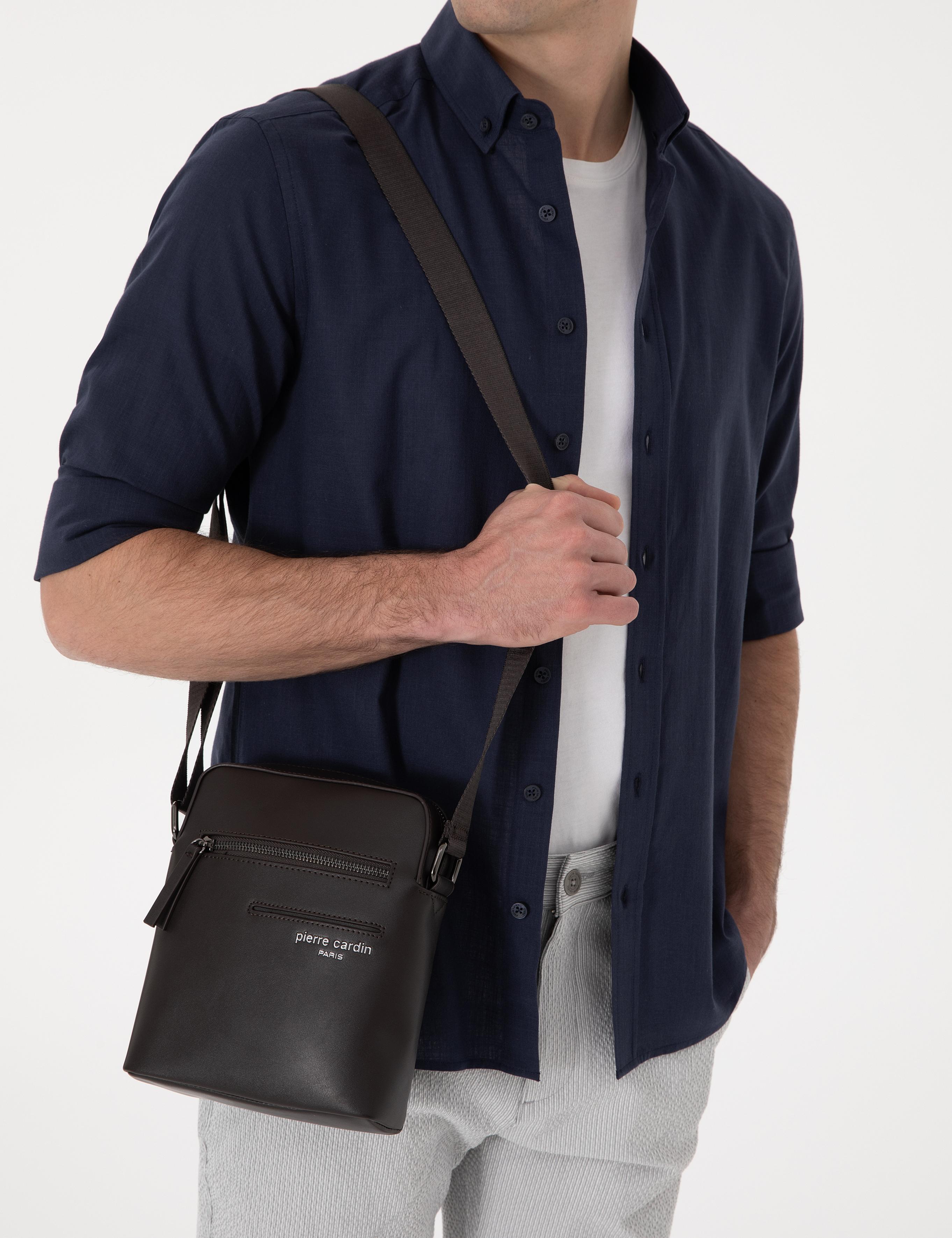 Erkek Kahverengi Omuz Çantası