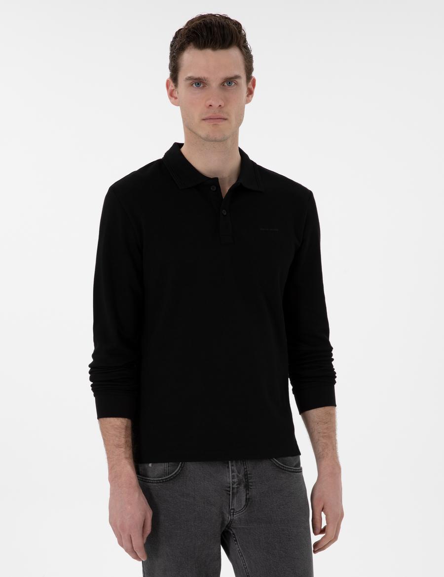 Siyah Slim Fit Sweatshirt