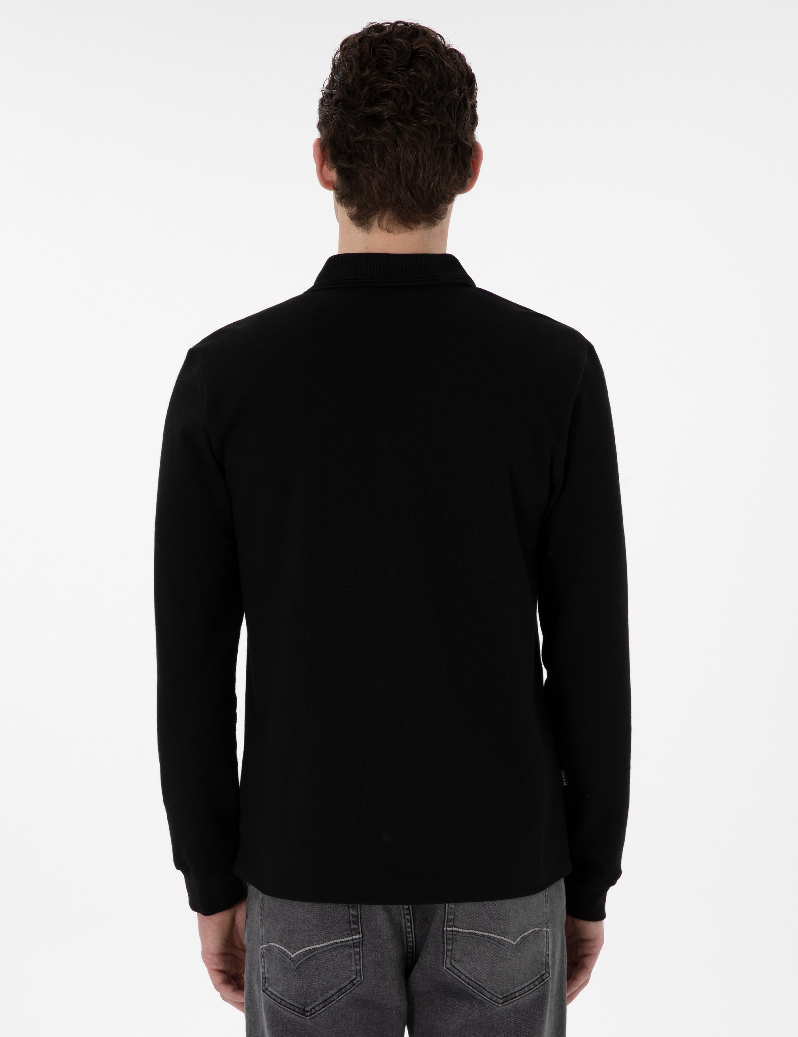 Siyah Slim Fit Sweatshirt