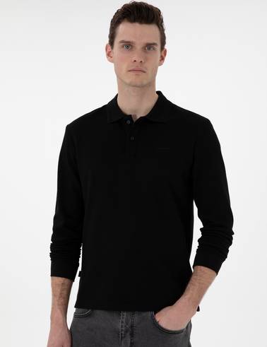 Siyah Slim Fit Sweatshirt