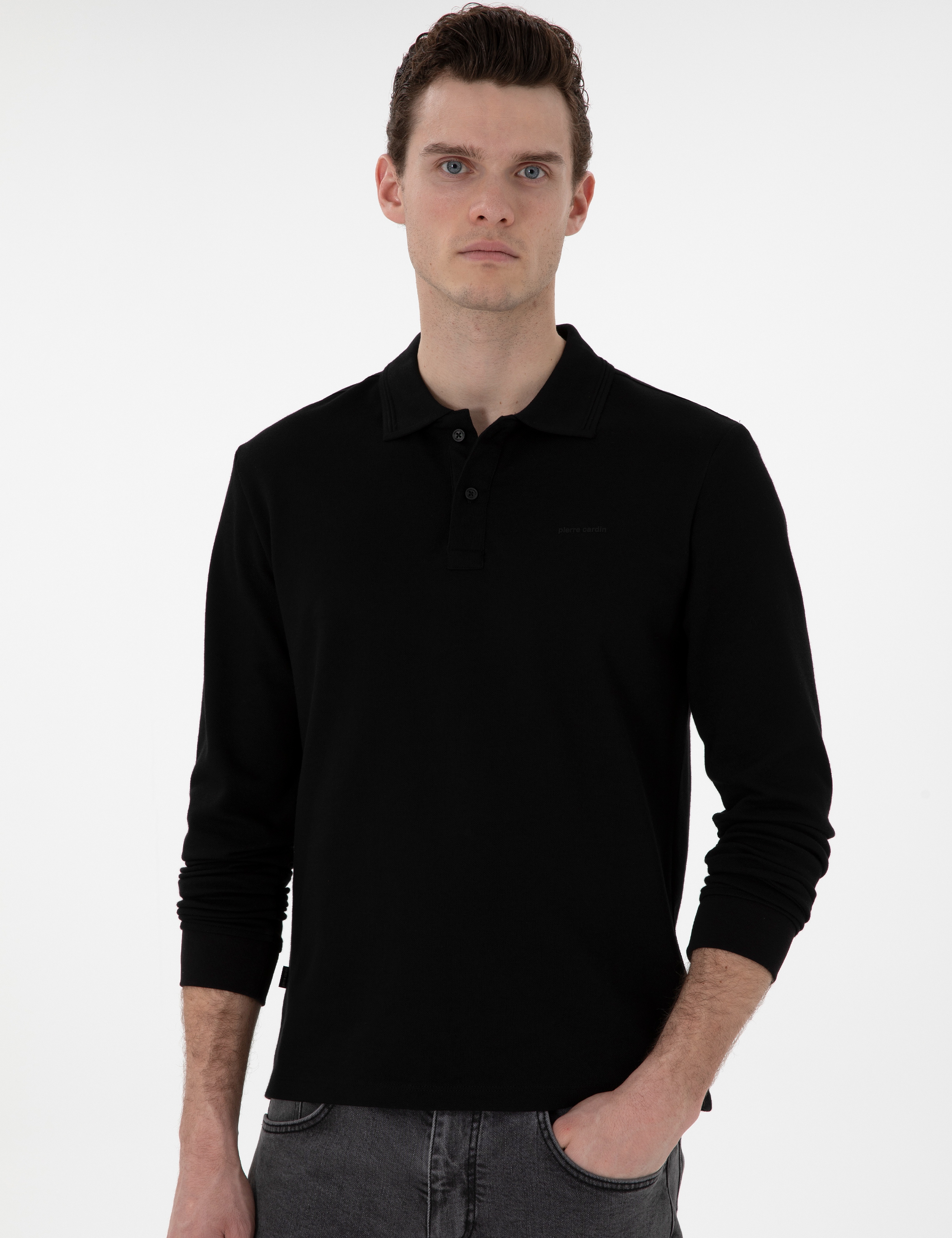 Siyah Slim Fit Sweatshirt - Image 3