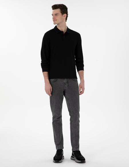 Siyah Slim Fit Sweatshirt - 50313217004