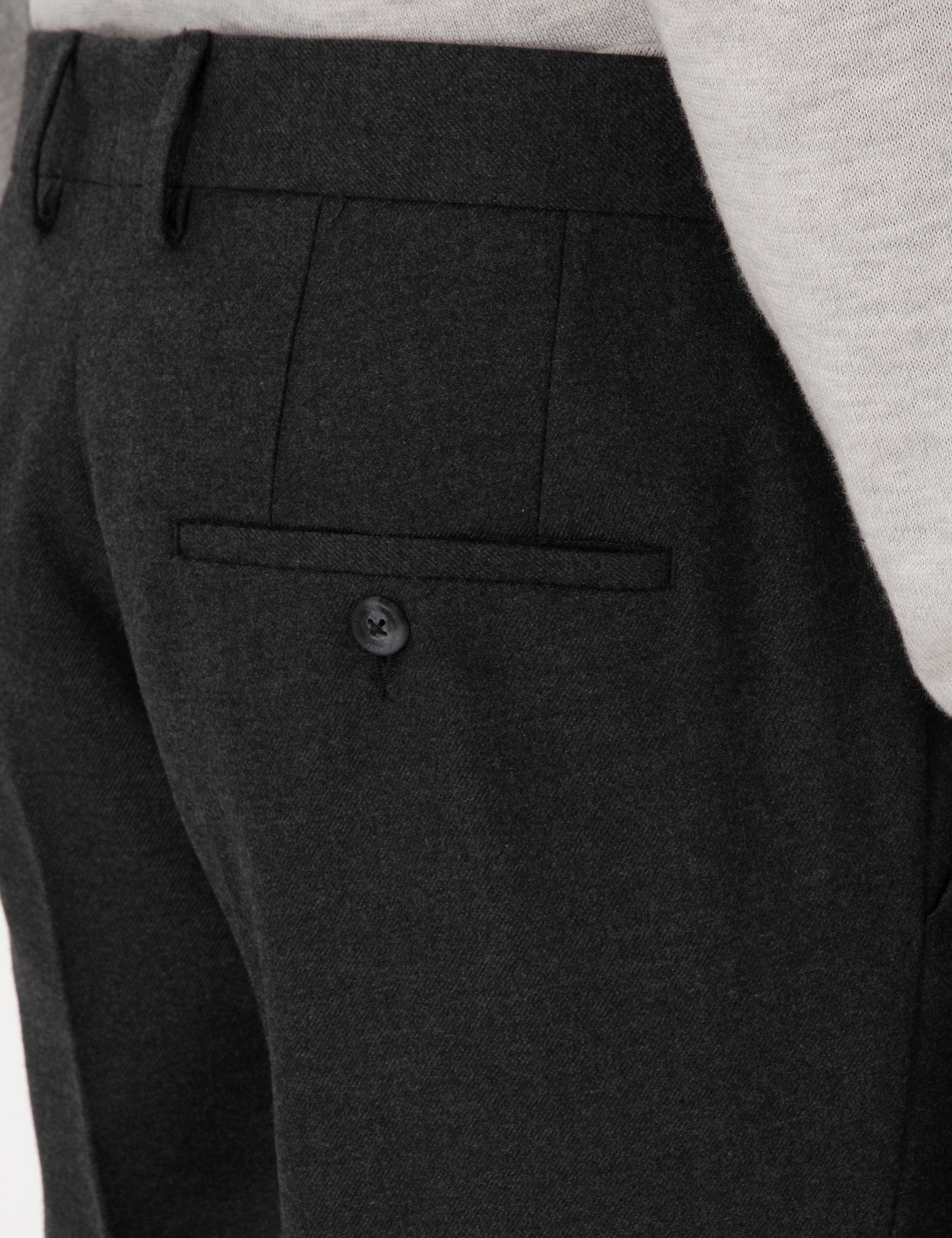 Antrasit Slim Fit Kumaş Pantolon