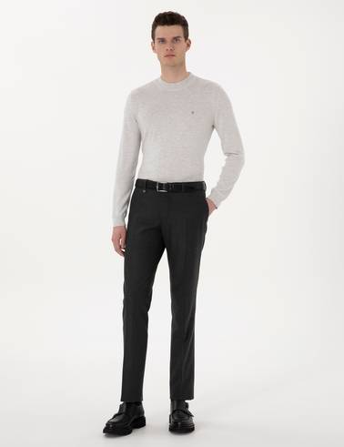 Antrasit Slim Fit Kumaş Pantolon