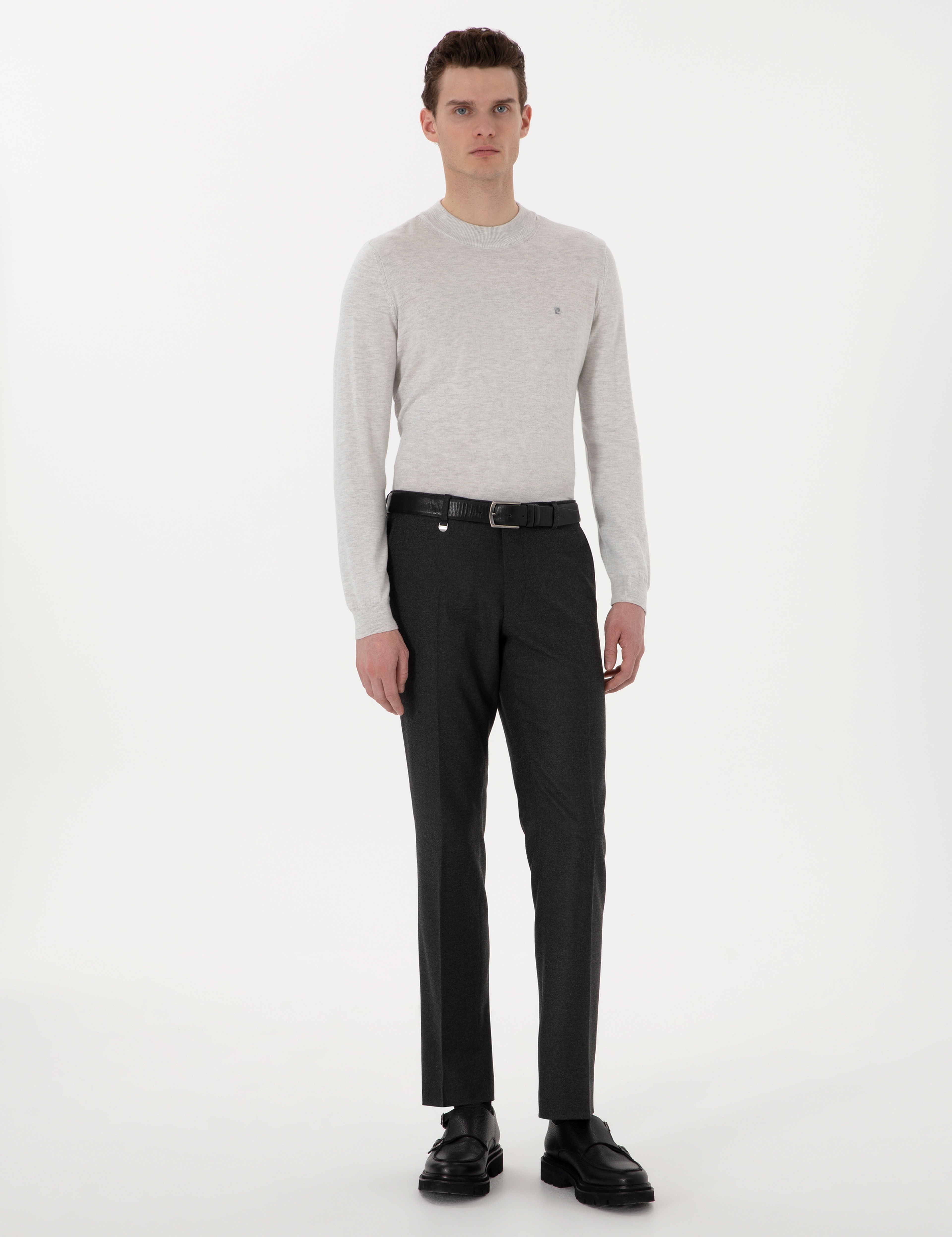 Antrasit Slim Fit Kumaş Pantolon - Image 3