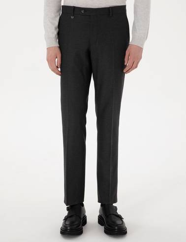 Antrasit Slim Fit Kumaş Pantolon