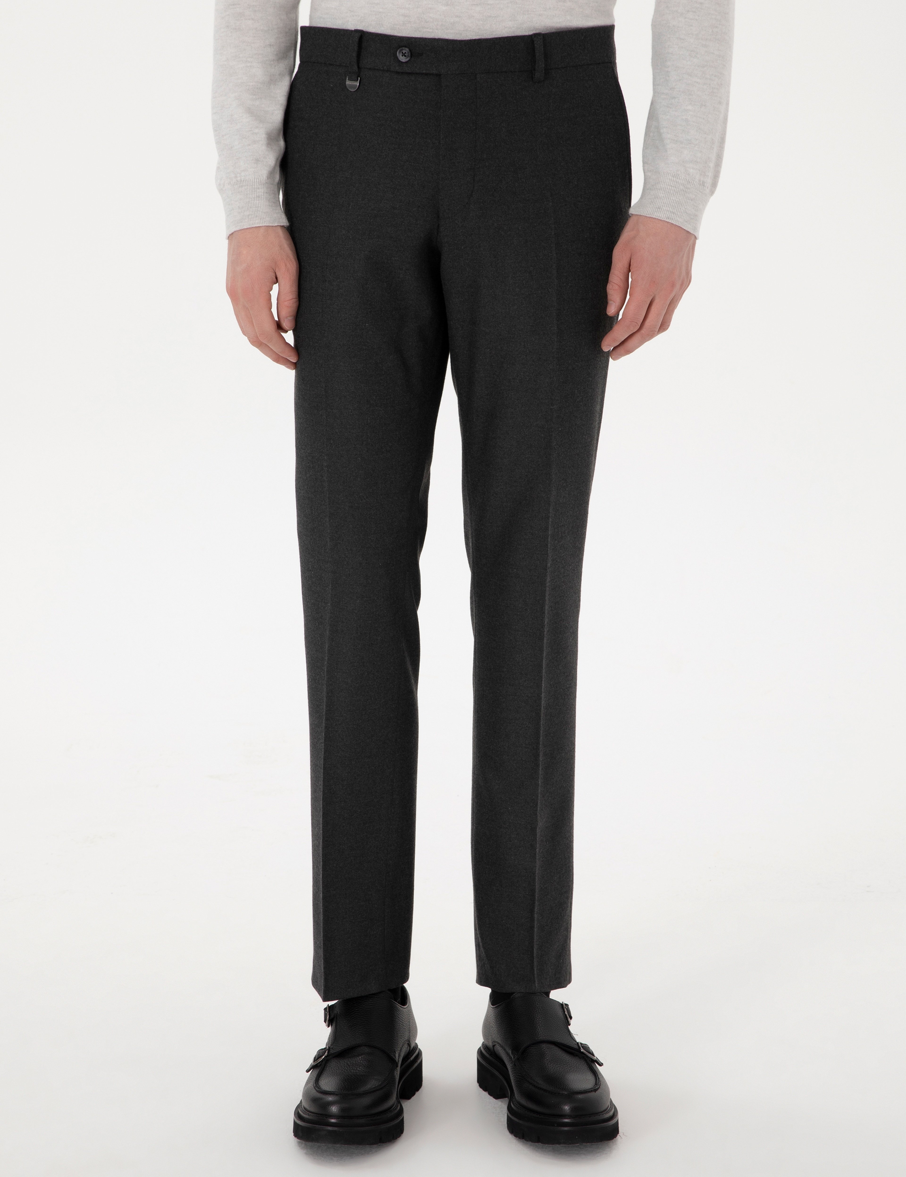 Antrasit Slim Fit Kumaş Pantolon