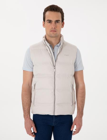 Ekru Dolgulu Şişme Yelek - 50304949005