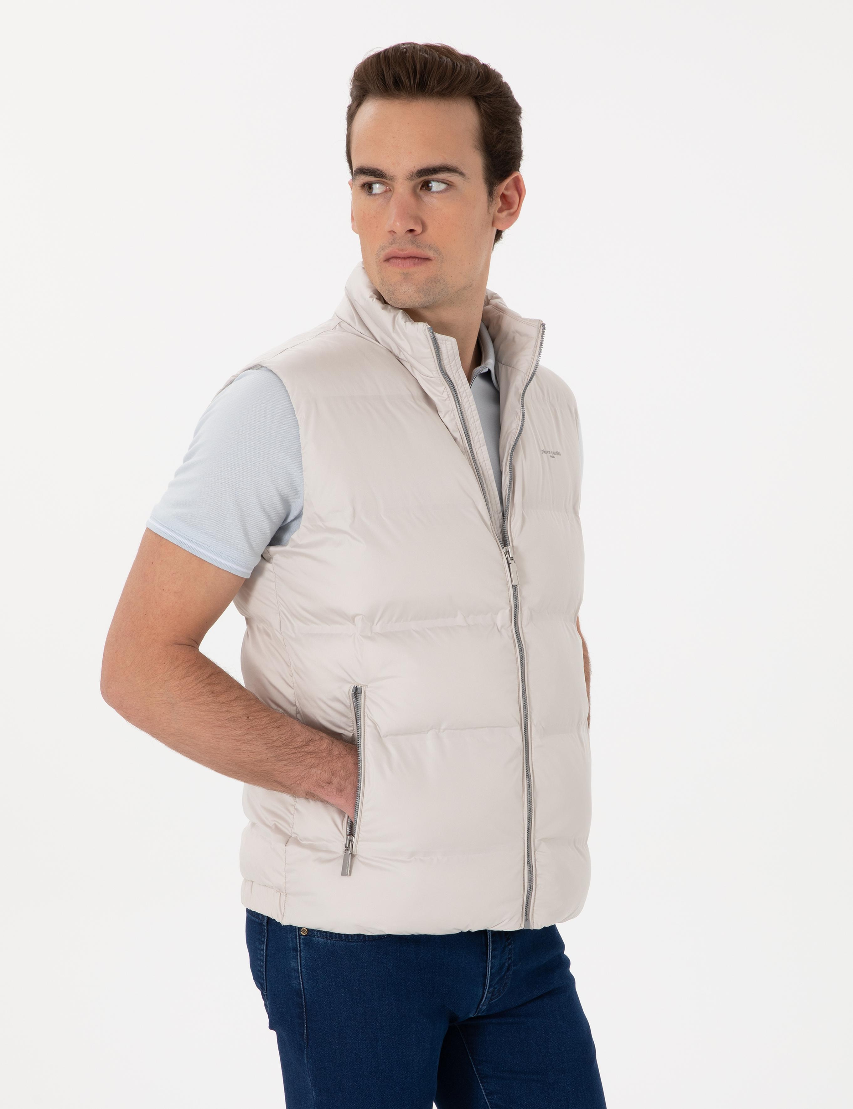 Ekru Dolgulu Şişme Yelek