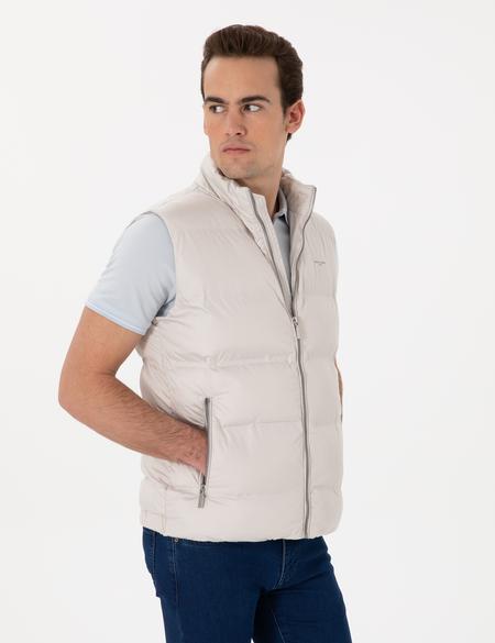Ekru Dolgulu Şişme Yelek - 50304949005