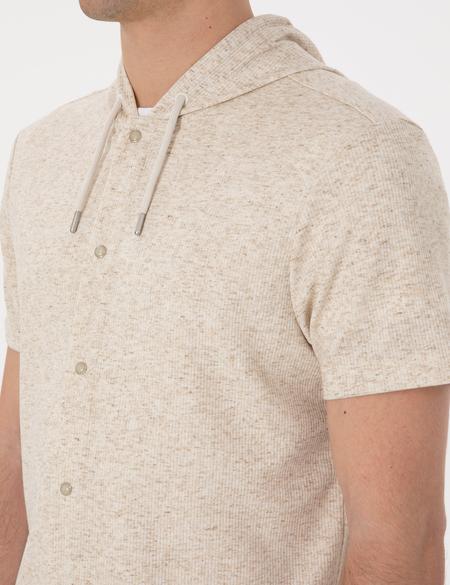 Bej Regular Fit Örme Gömlek - 50302564212