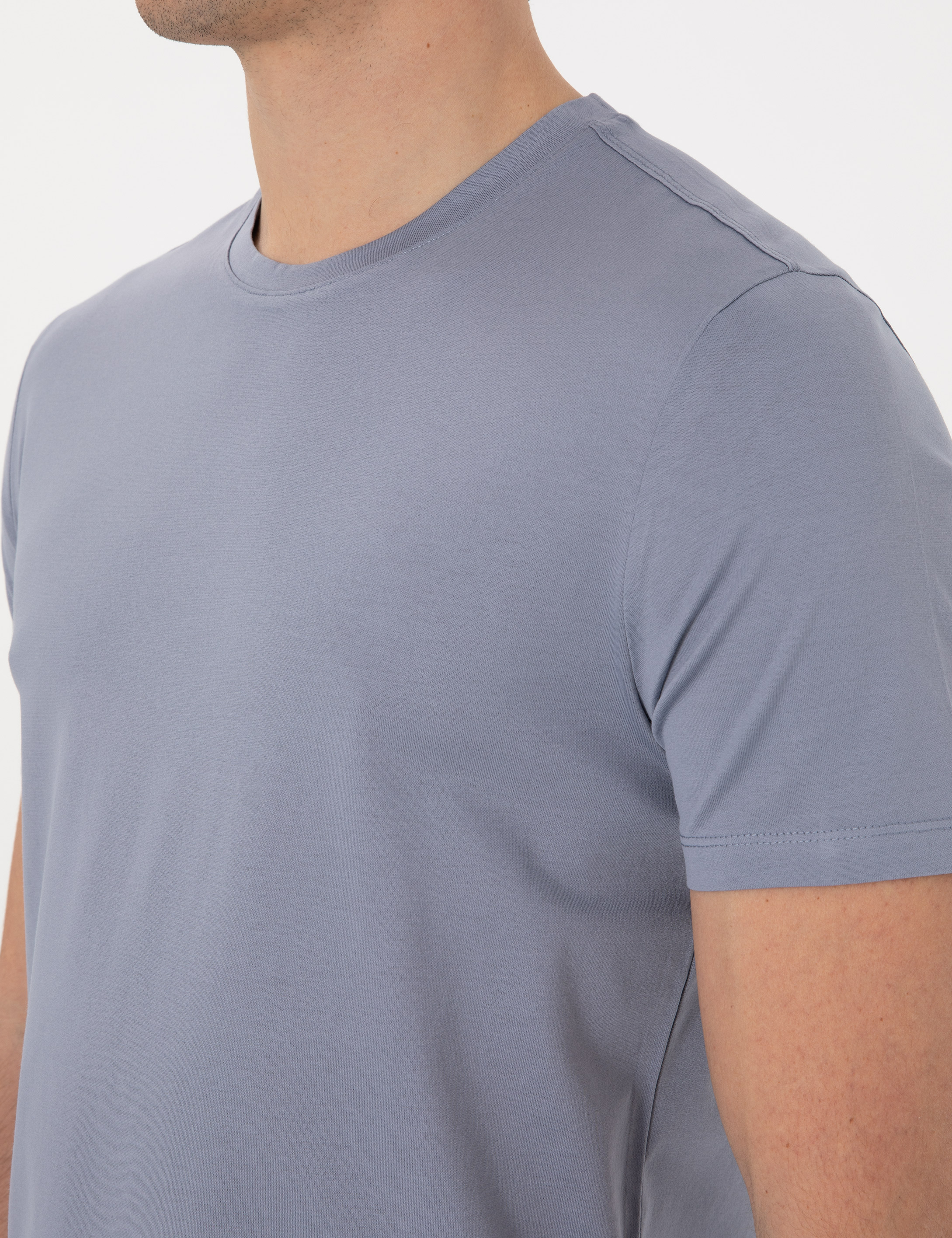 Mavi Slim Fit Merserize Basic Tişört - Image 7